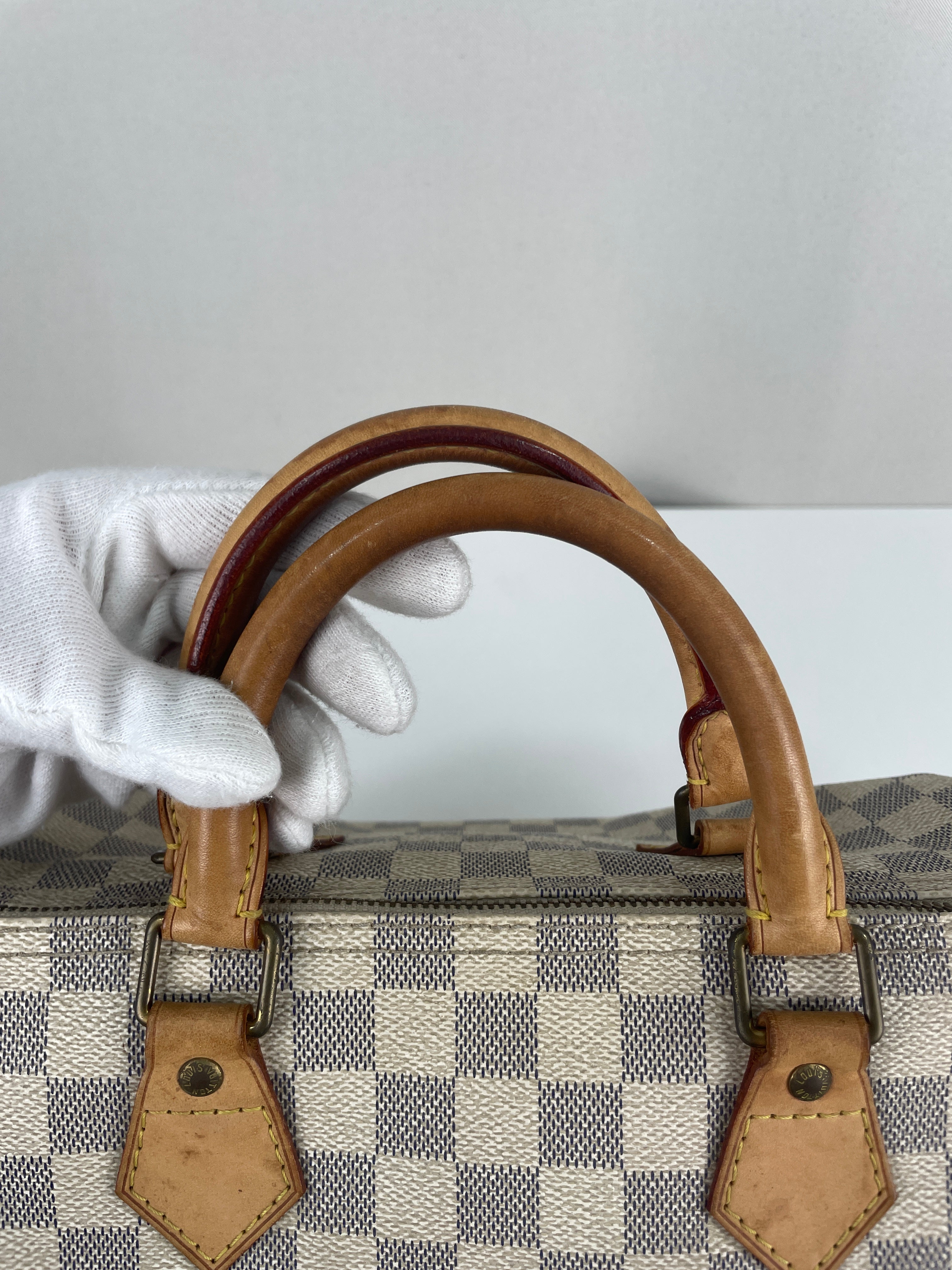 Louis Vuitton Speedy 30 bag azur canvas Canvas – bamluxurystore