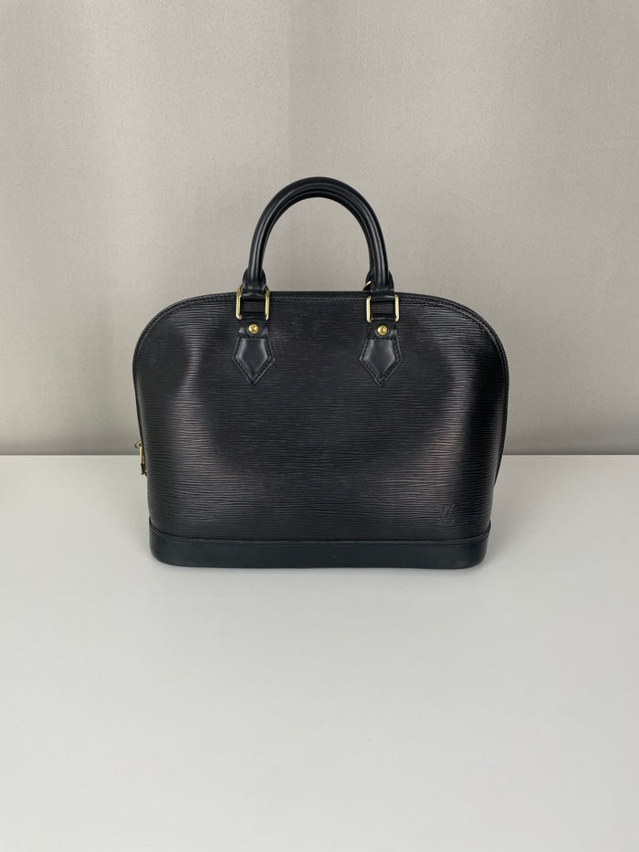 Louis Vuitton Alma PM epi black leather