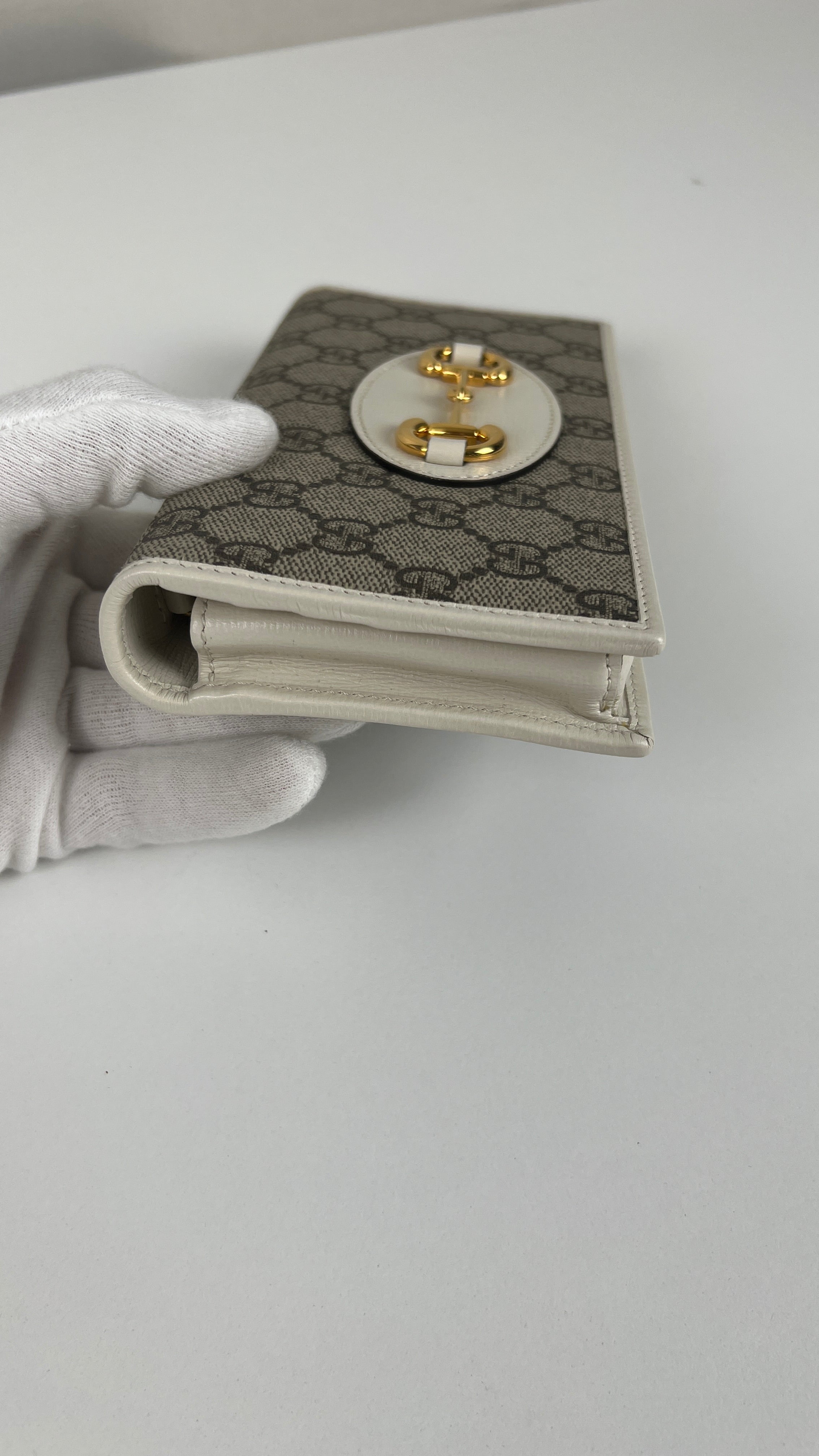 Gucci 1955 Gucci 1995 Woc Gucci Horsebit WOC Beige And White Gold