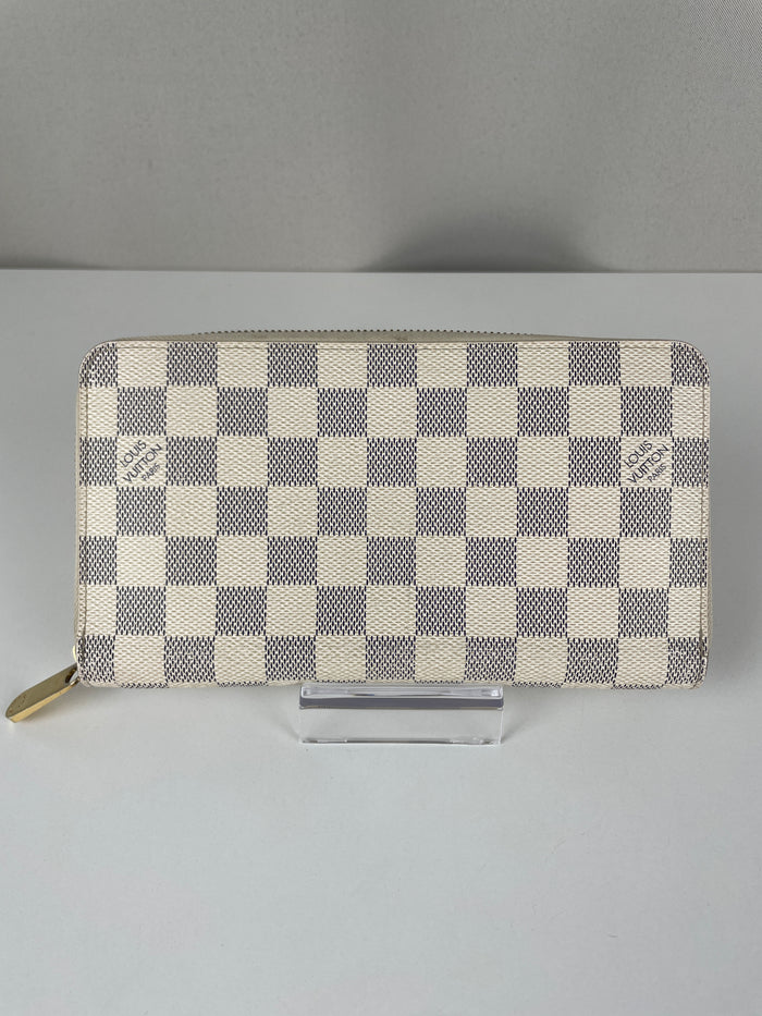 Portefeuille Louis Vuitton Zippy Organizer en toile Damier Azur
