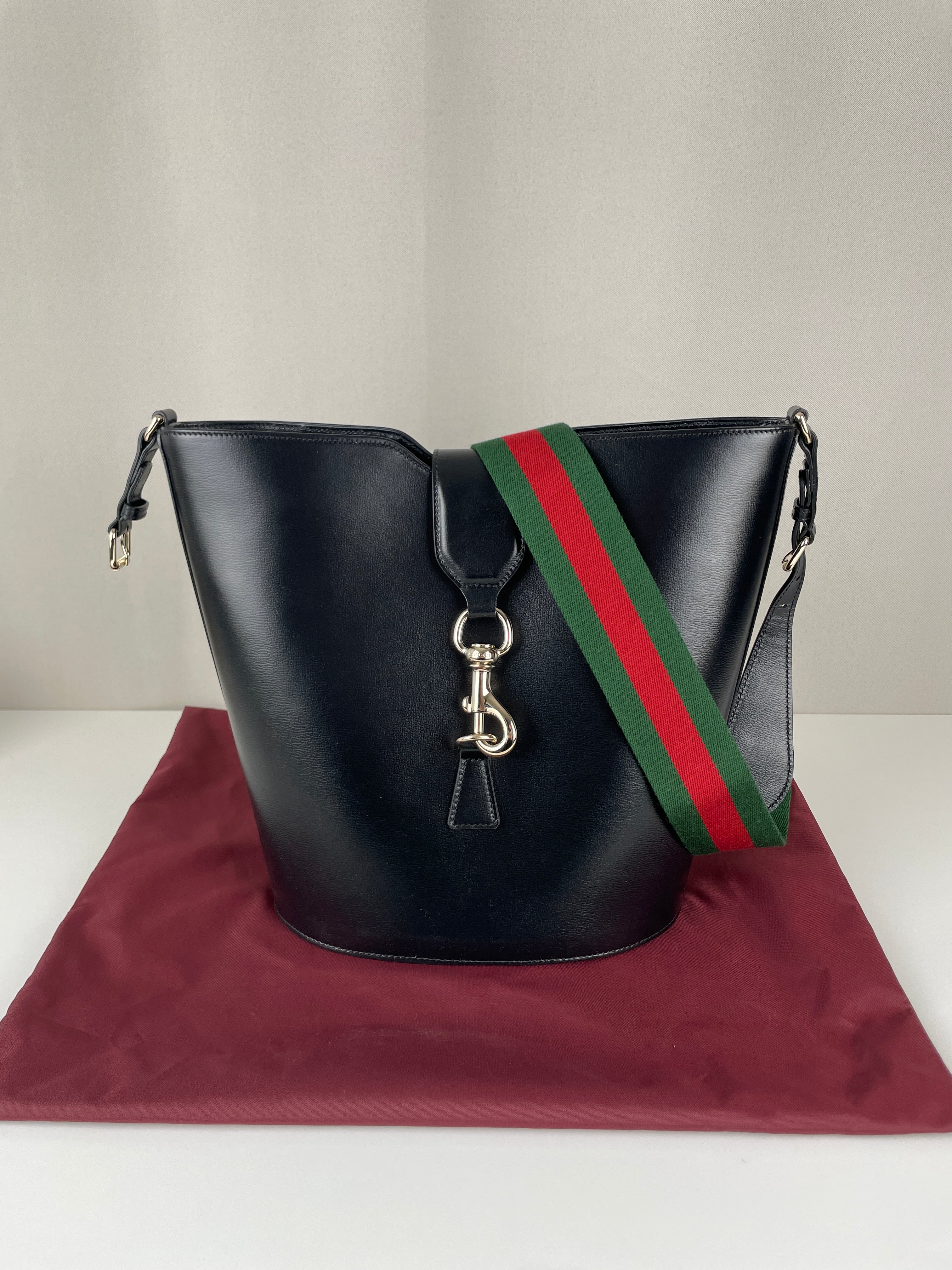 Gucci Seau Origami bag black leather – bamluxurystore