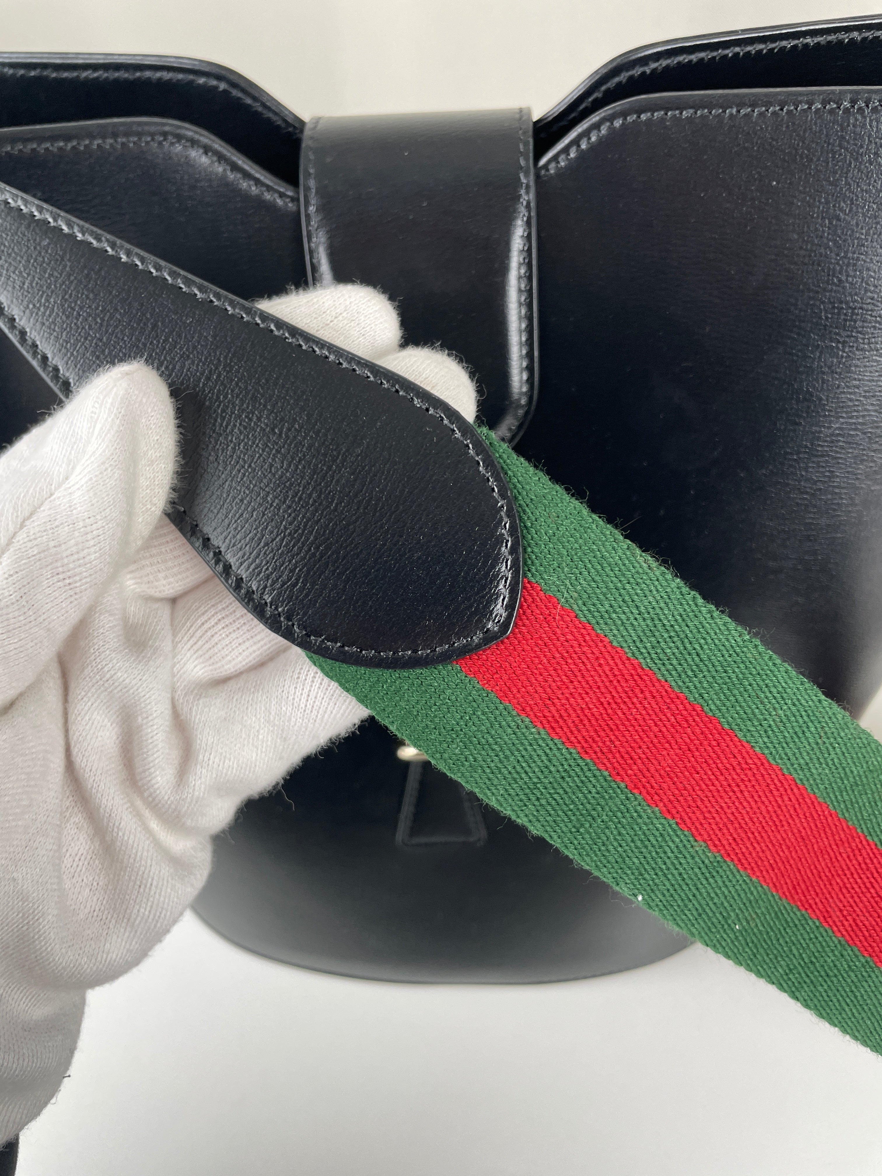 Gucci Seau Origami bag black leather – bamluxurystore