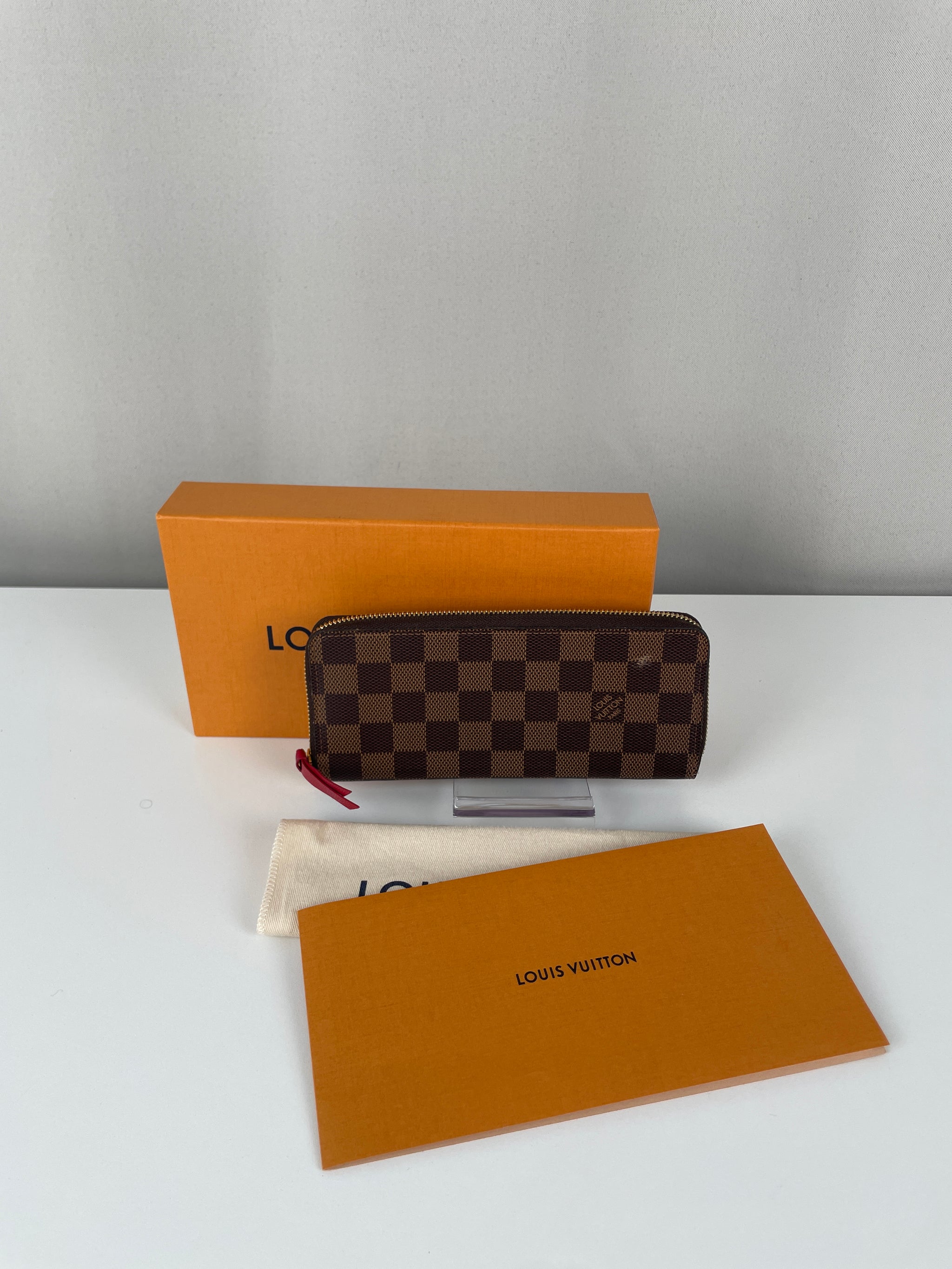 Louis Vuitton Clemence long wallet damier ebene