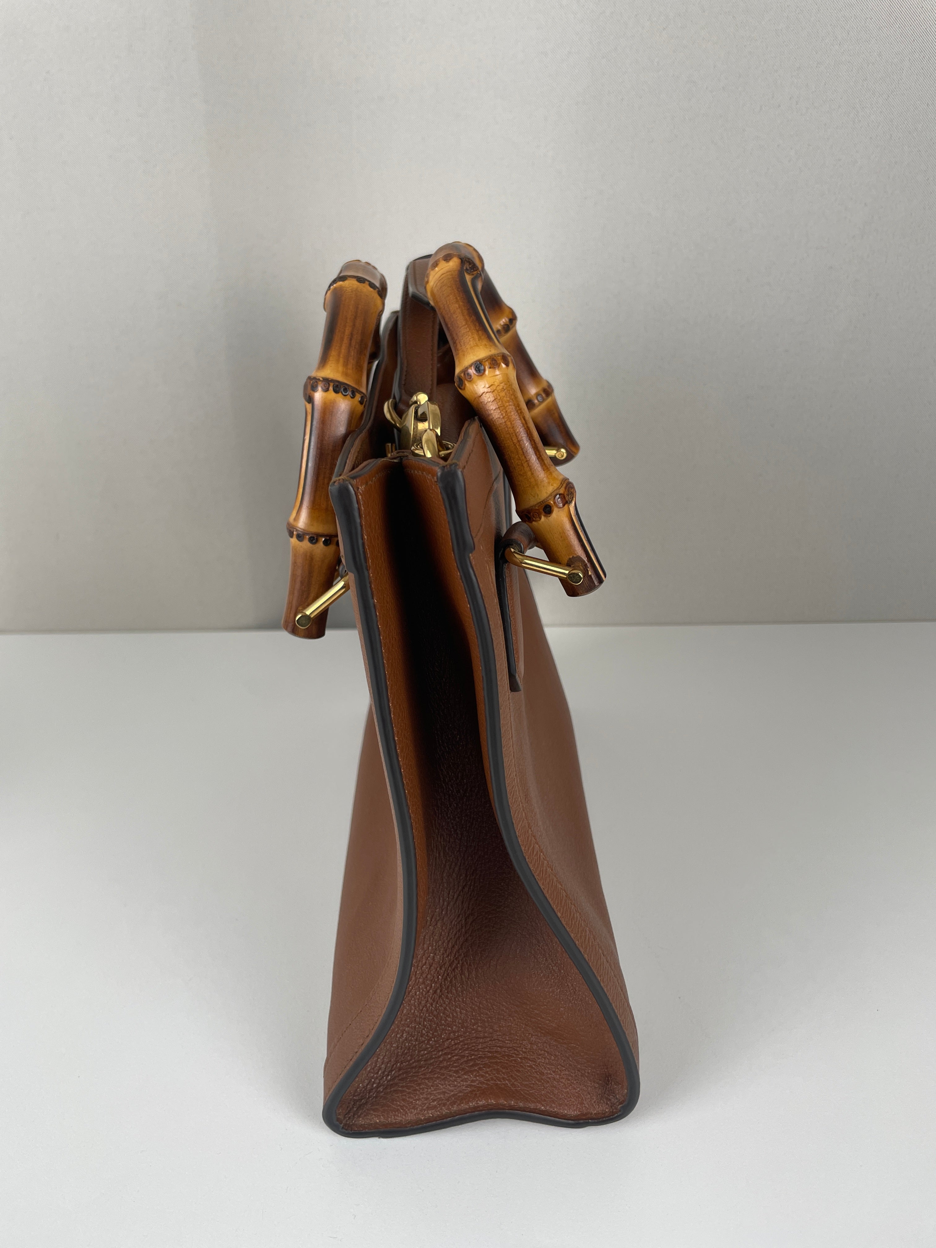 【GUCCI】2wayビジネスバッグ　ディアマンテ　PVC ブラウン Gucci Diana bamboo brown – bamluxurystore