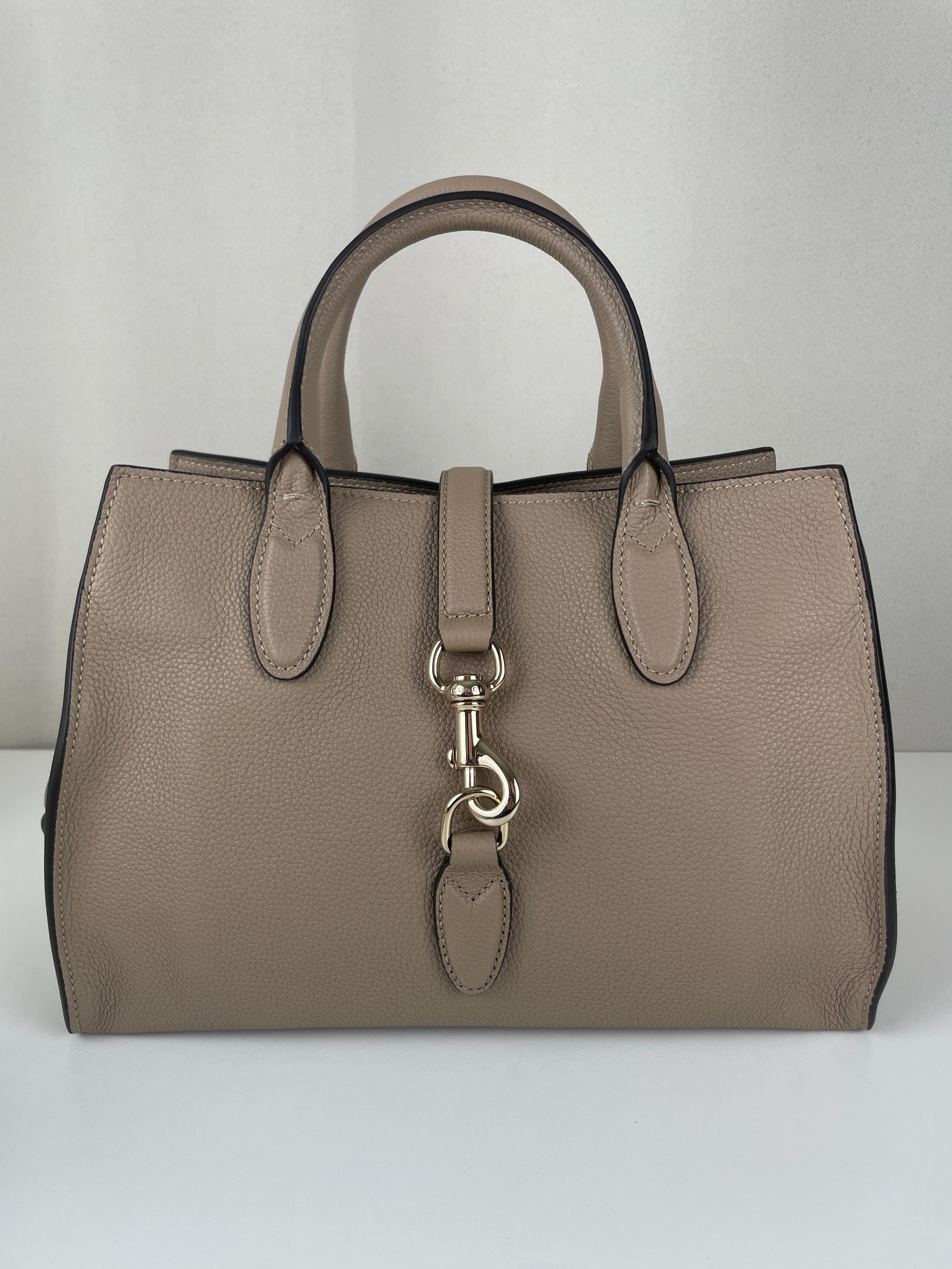 Gucci Jackie soft tote taupe leather – bamluxurystore