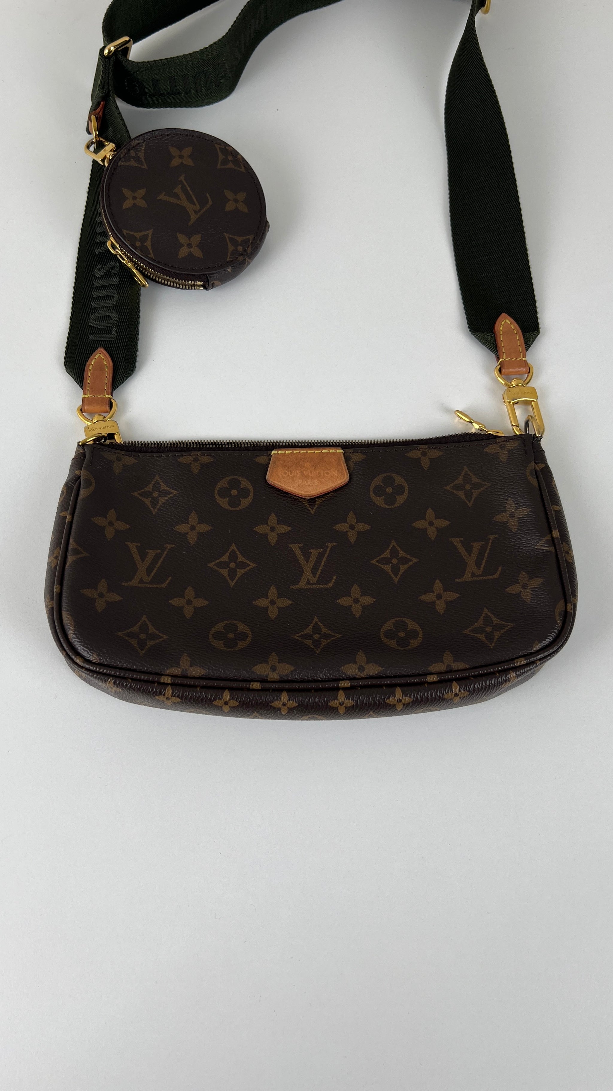 Louis Vuitton Multi Pochette Accessoires Monogram Kaki Strap