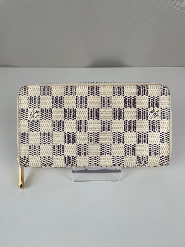 Portefeuille Louis Vuitton Zippy Organizer en toile Damier Azur