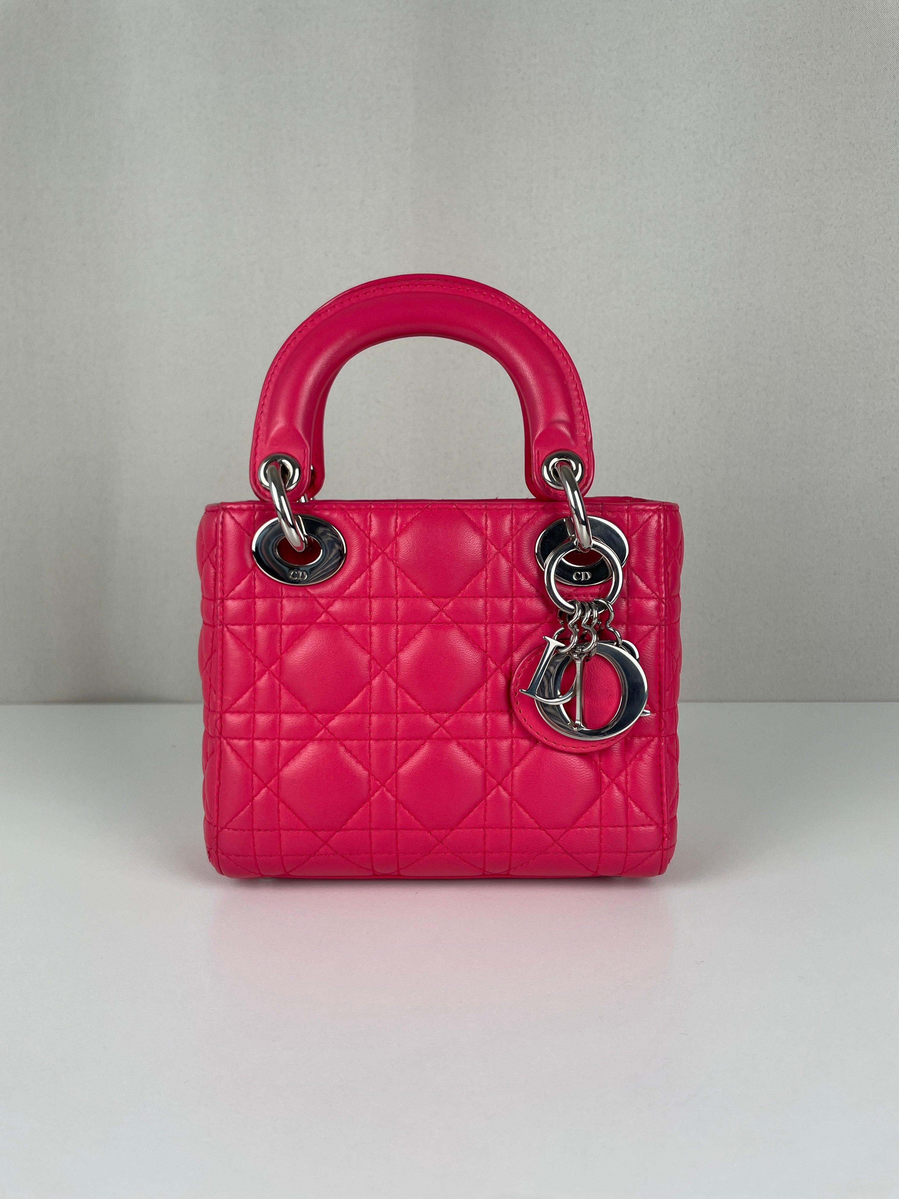 Lady Dior pink leather mini – bamluxurystore