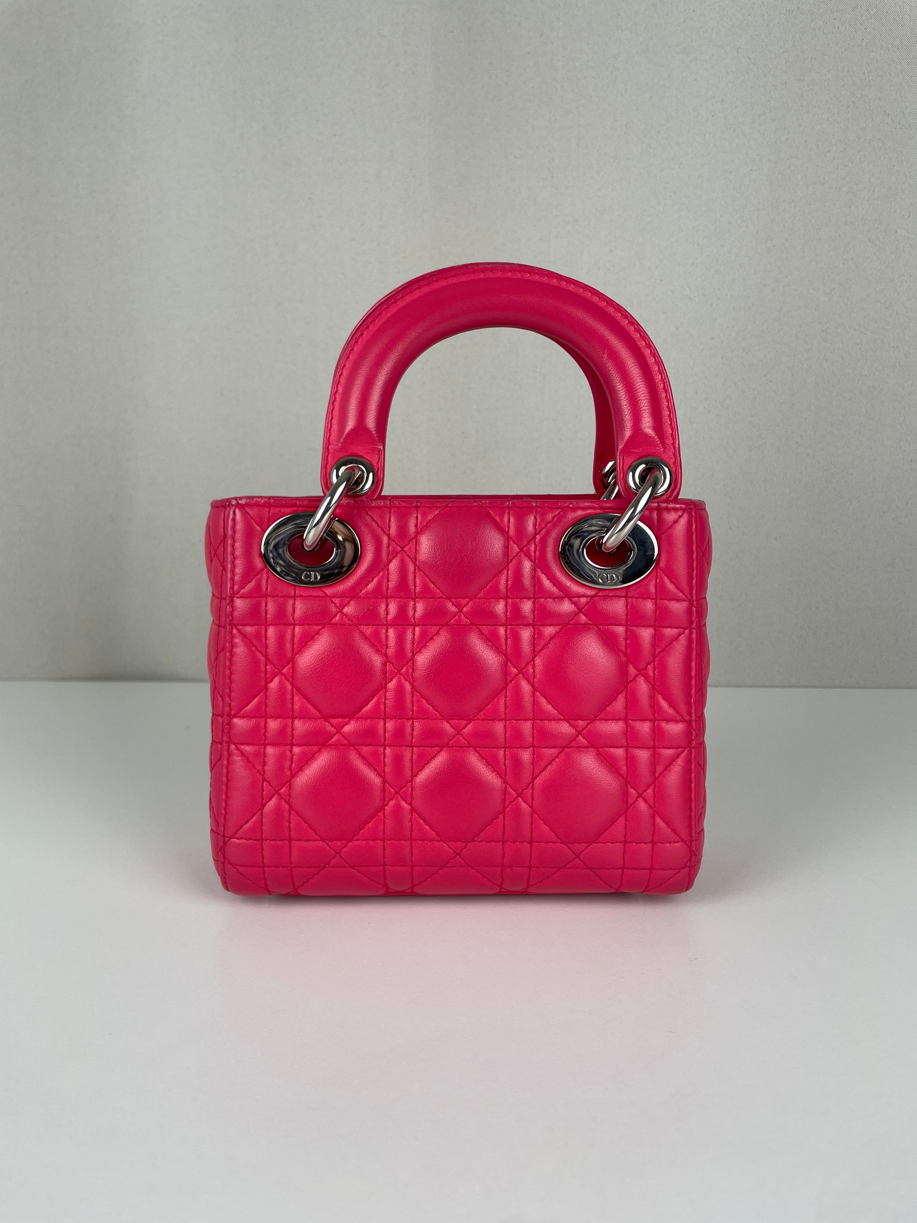 Lady Dior バッグ　ミニ　ピンクレディディオール- Lady Dior pink leather mini – bamluxurystore