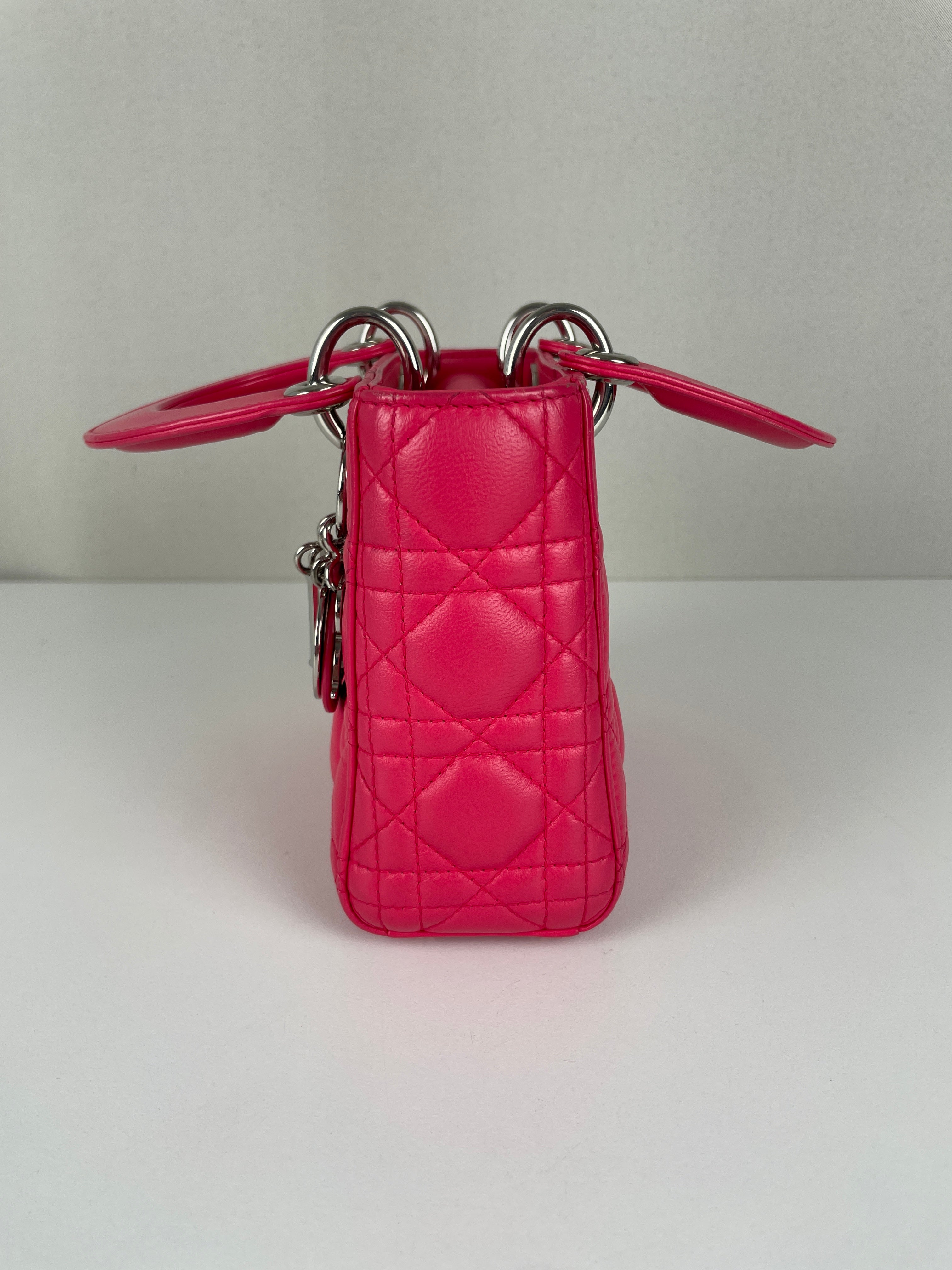 Lady Dior pink leather mini – bamluxurystore