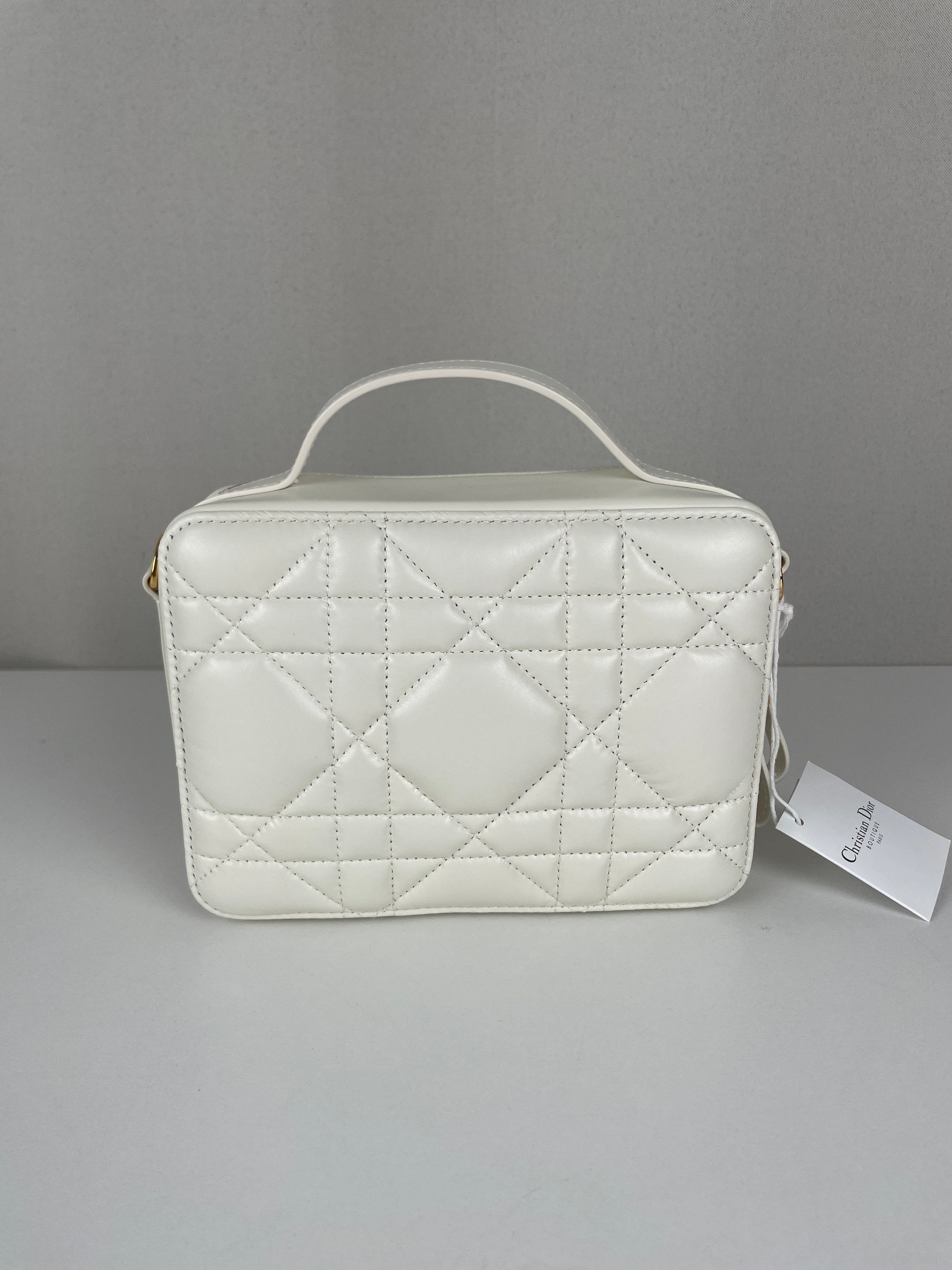 Dior Caro Pouch white cream leather – bamluxurystore
