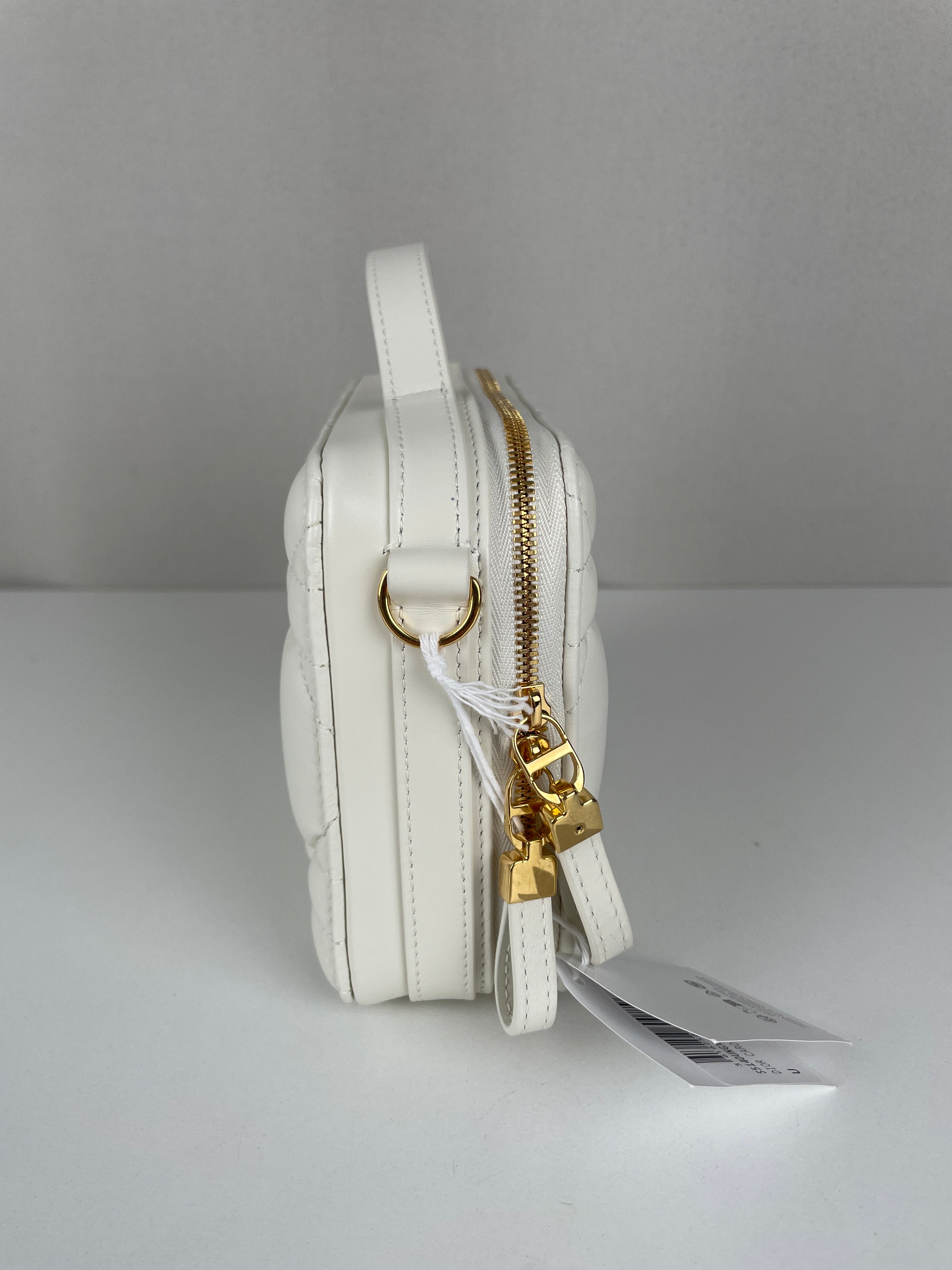 Dior Caro Pouch white cream leather – bamluxurystore