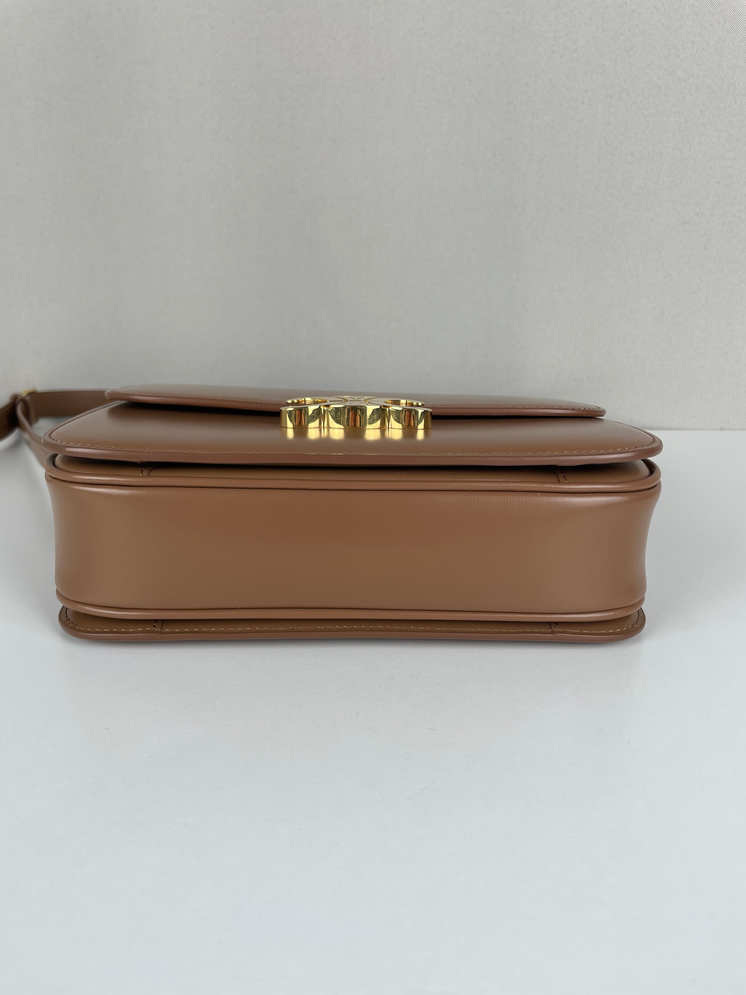 Celine Triomphe Brown leather bag – bamluxurystore