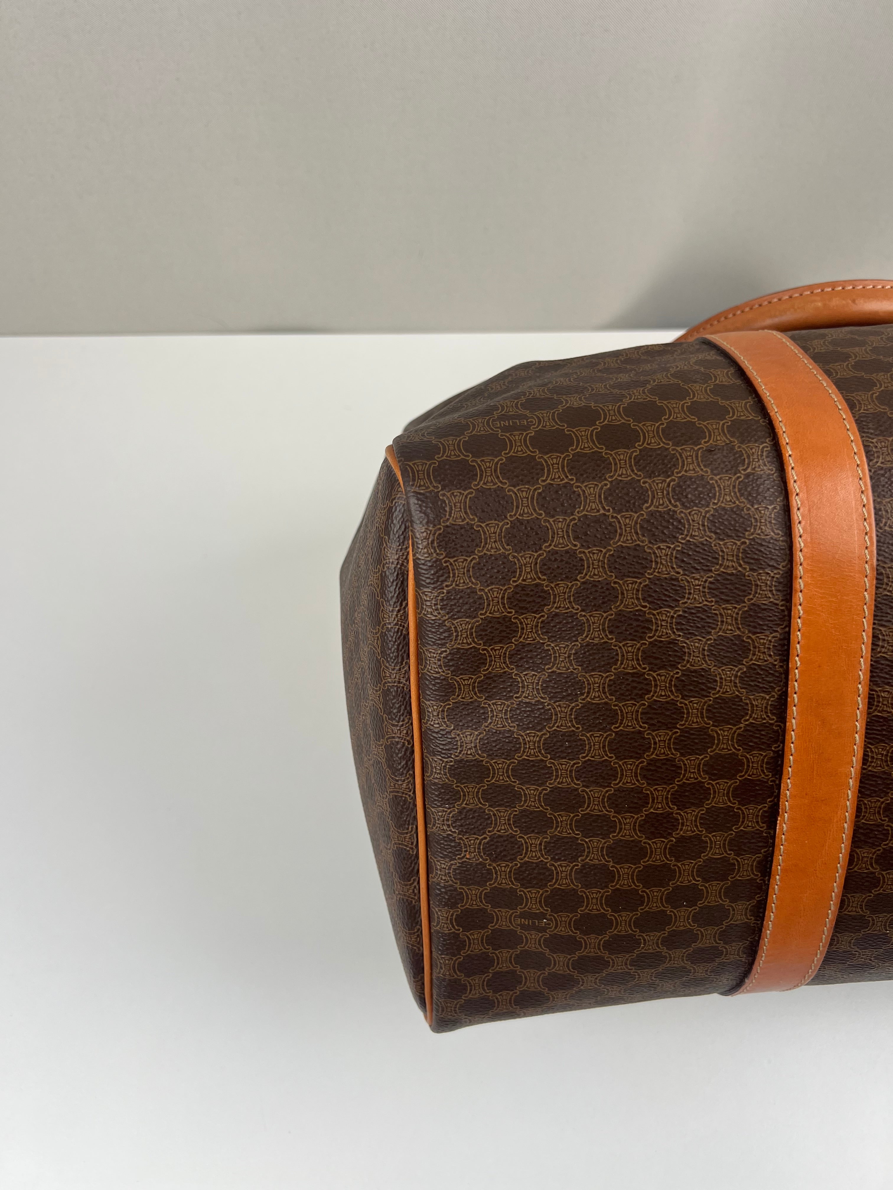 Celine Boston small travel bag SL canvas macadam – bamluxurystore