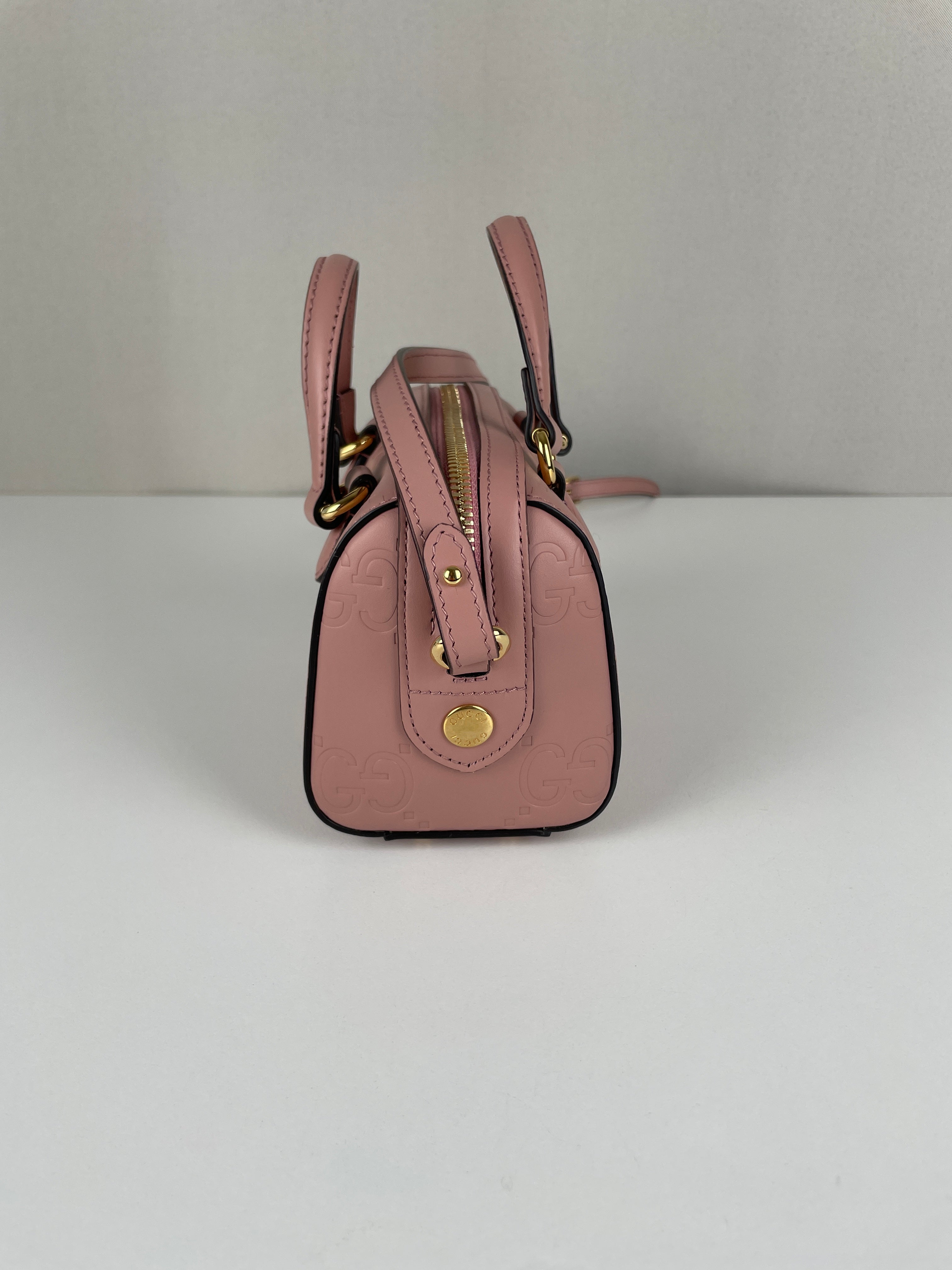 Gucci mini boston pink leather – bamluxurystore