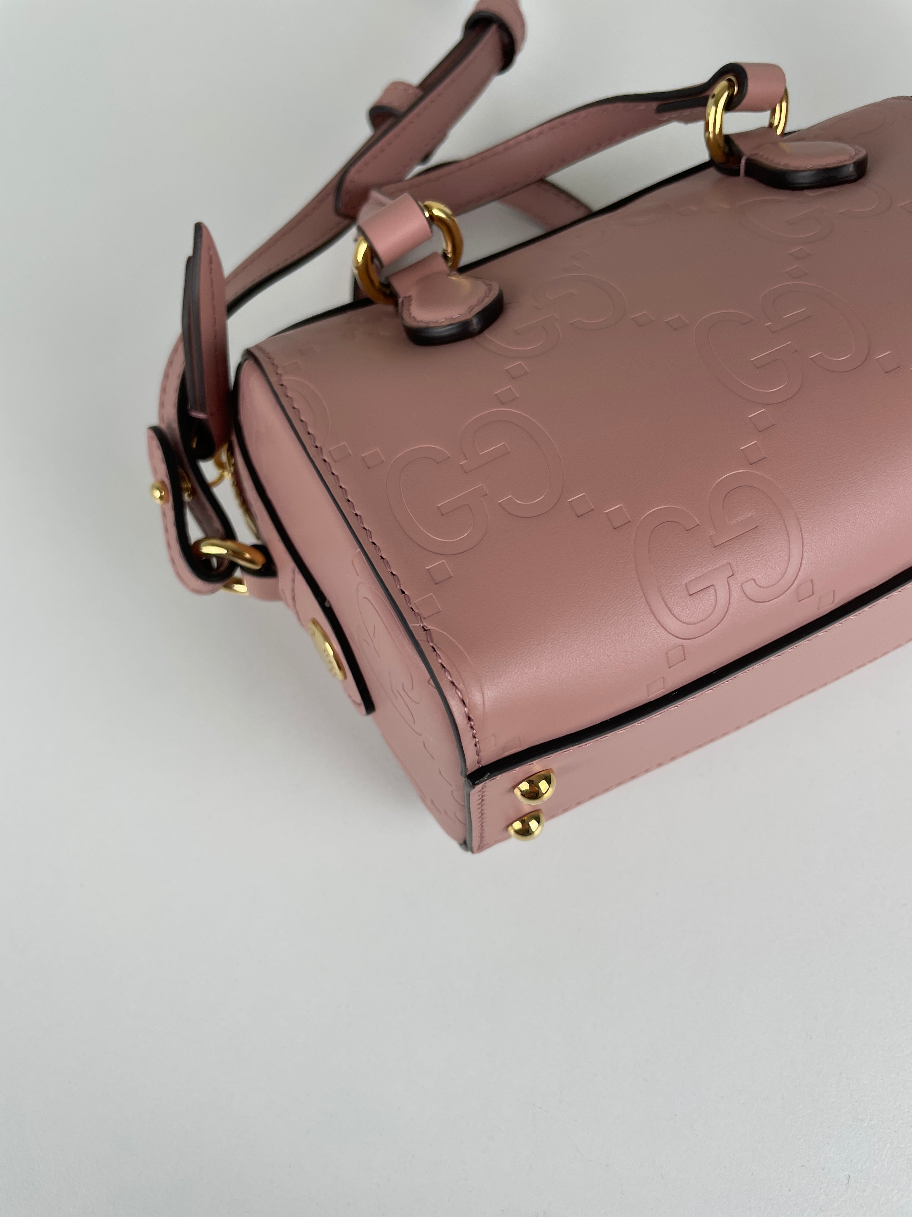 Gucci mini boston pink leather – bamluxurystore