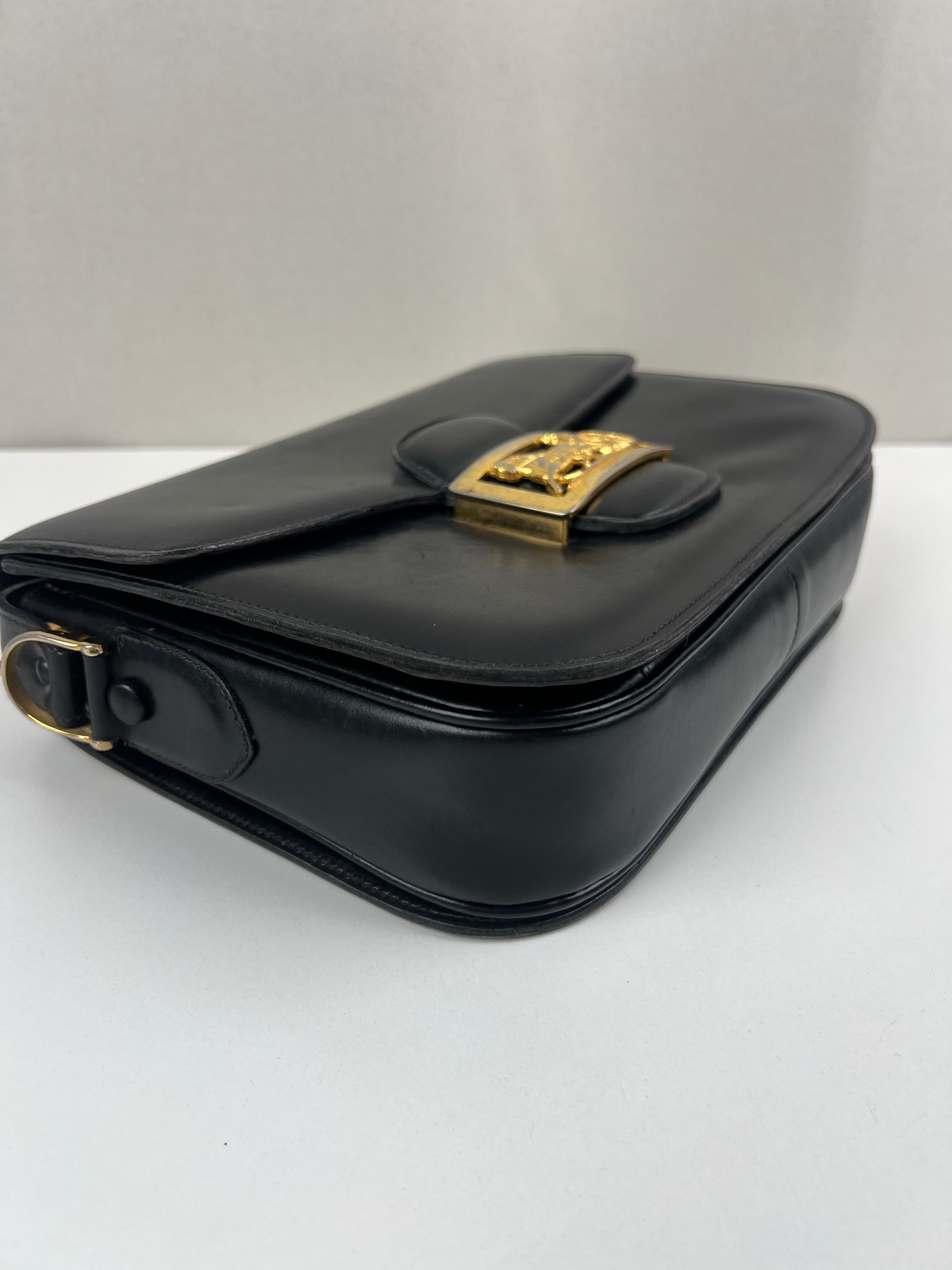 Céline triumph vintage black leather bag – bamluxurystore