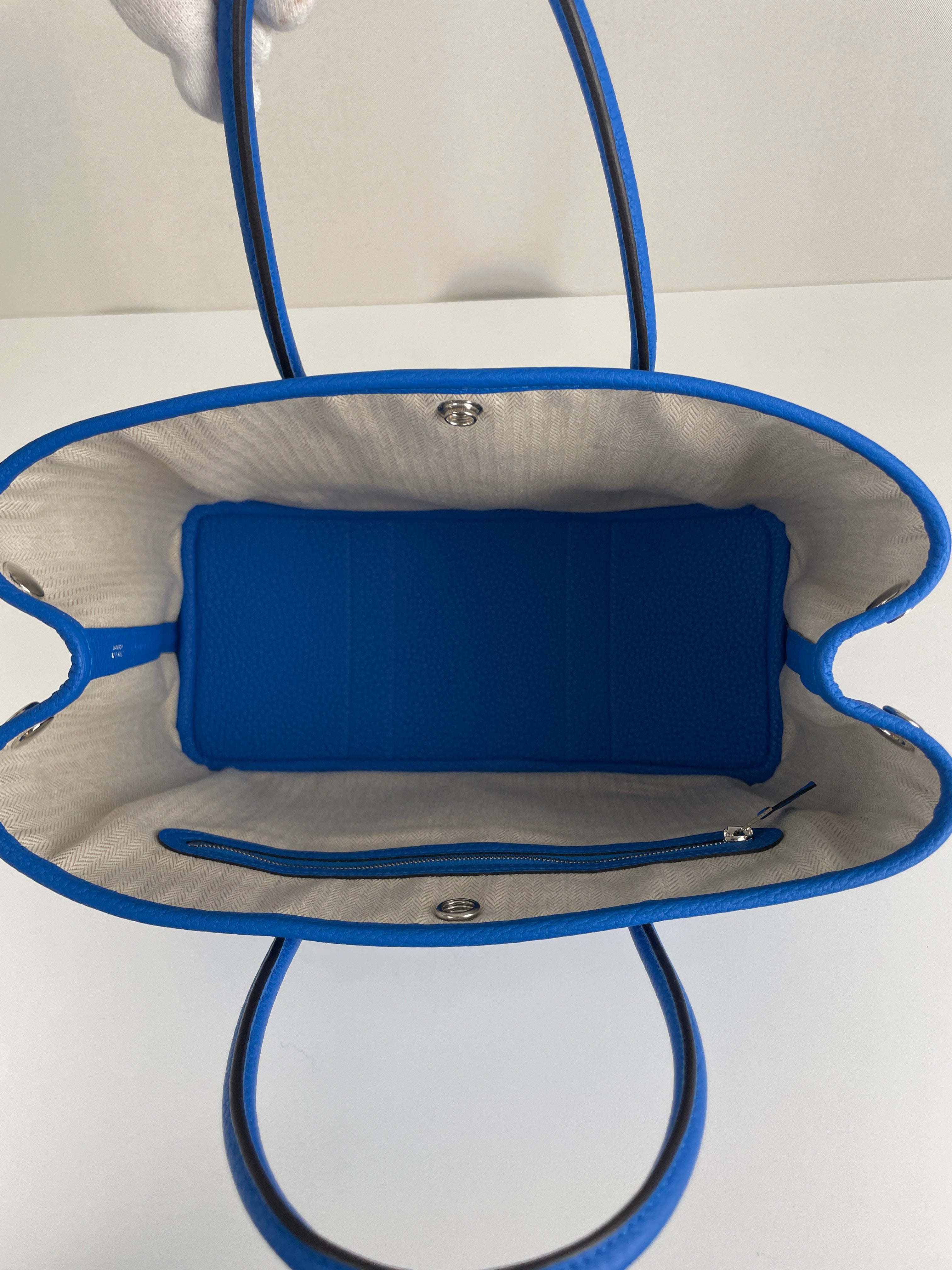 Hermès Garden Party 30 Veau Négonda Bleu hydra – bamluxurystore