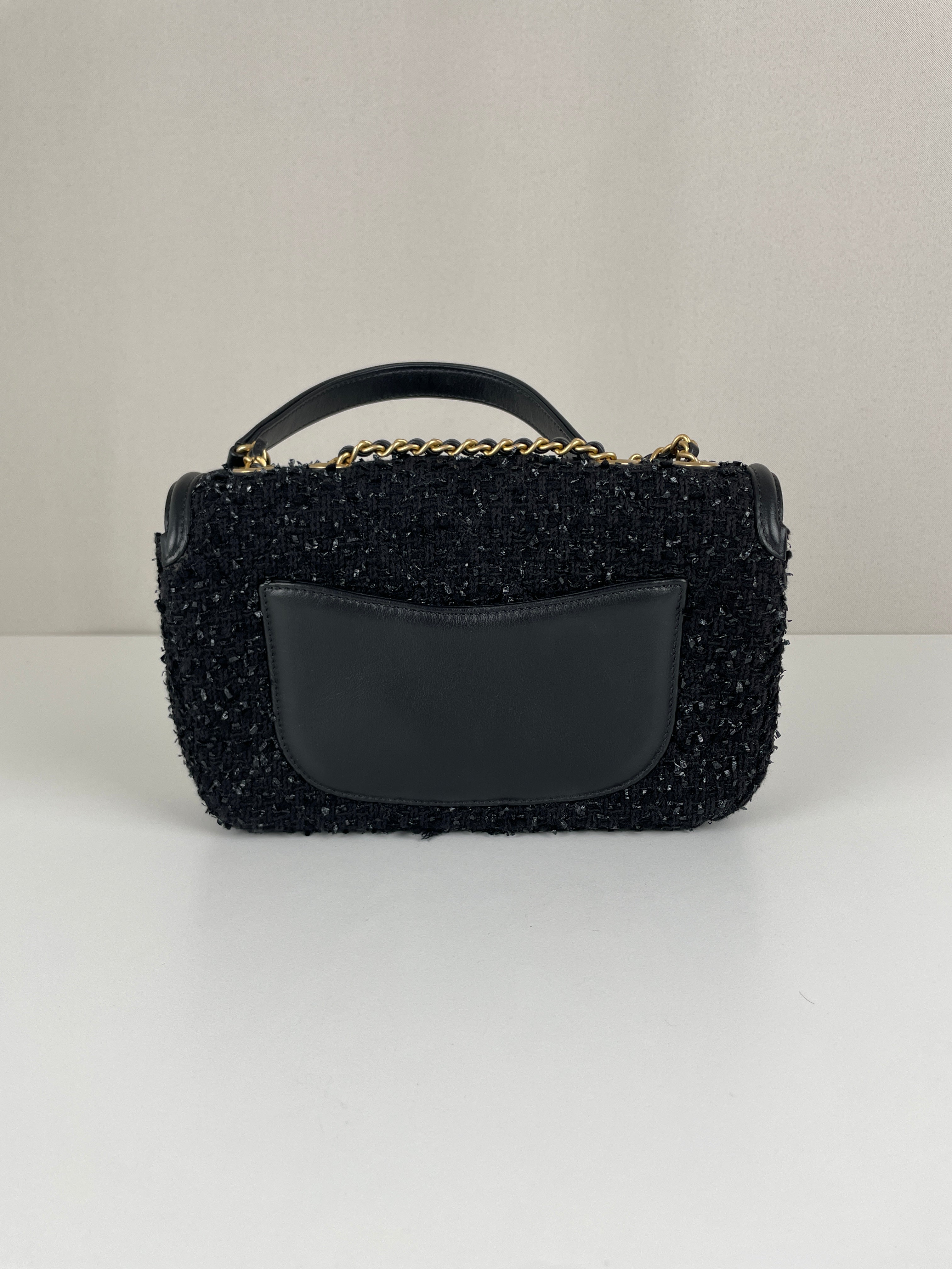 Chanel black tweed crossbody bag – bamluxurystore