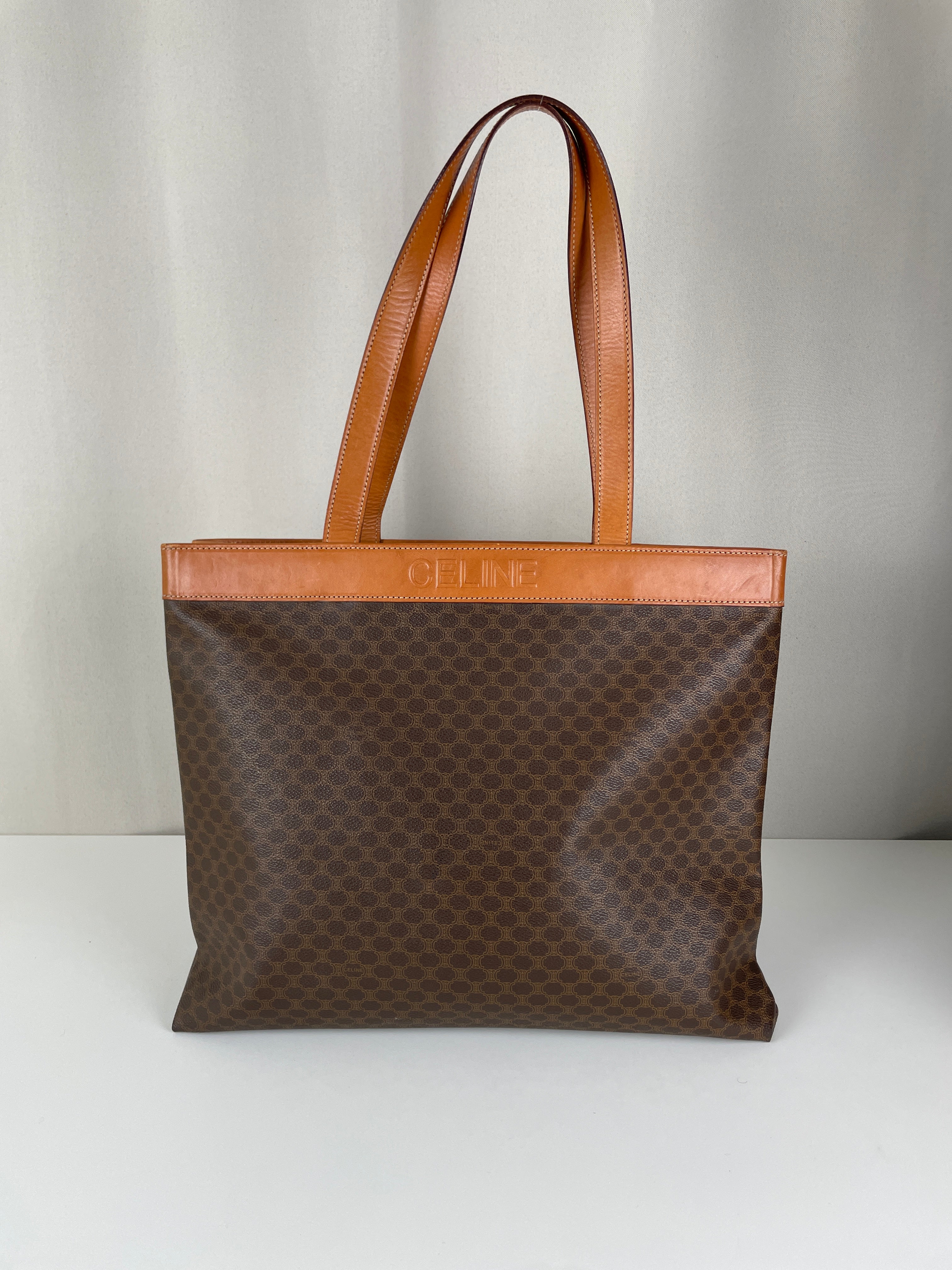 Céline Tote brown canvas macadam – bamluxurystore