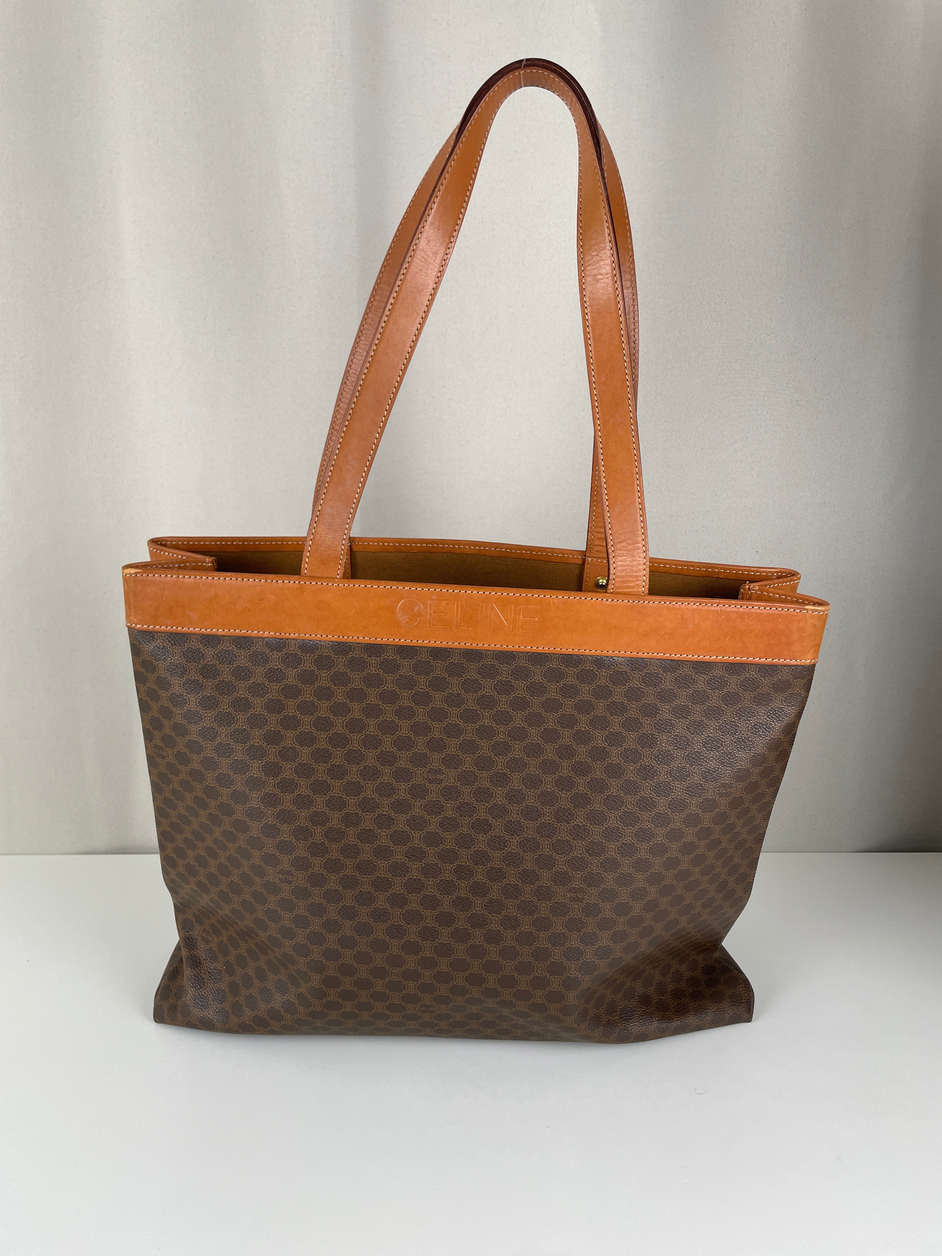 Céline Tote brown canvas macadam – bamluxurystore