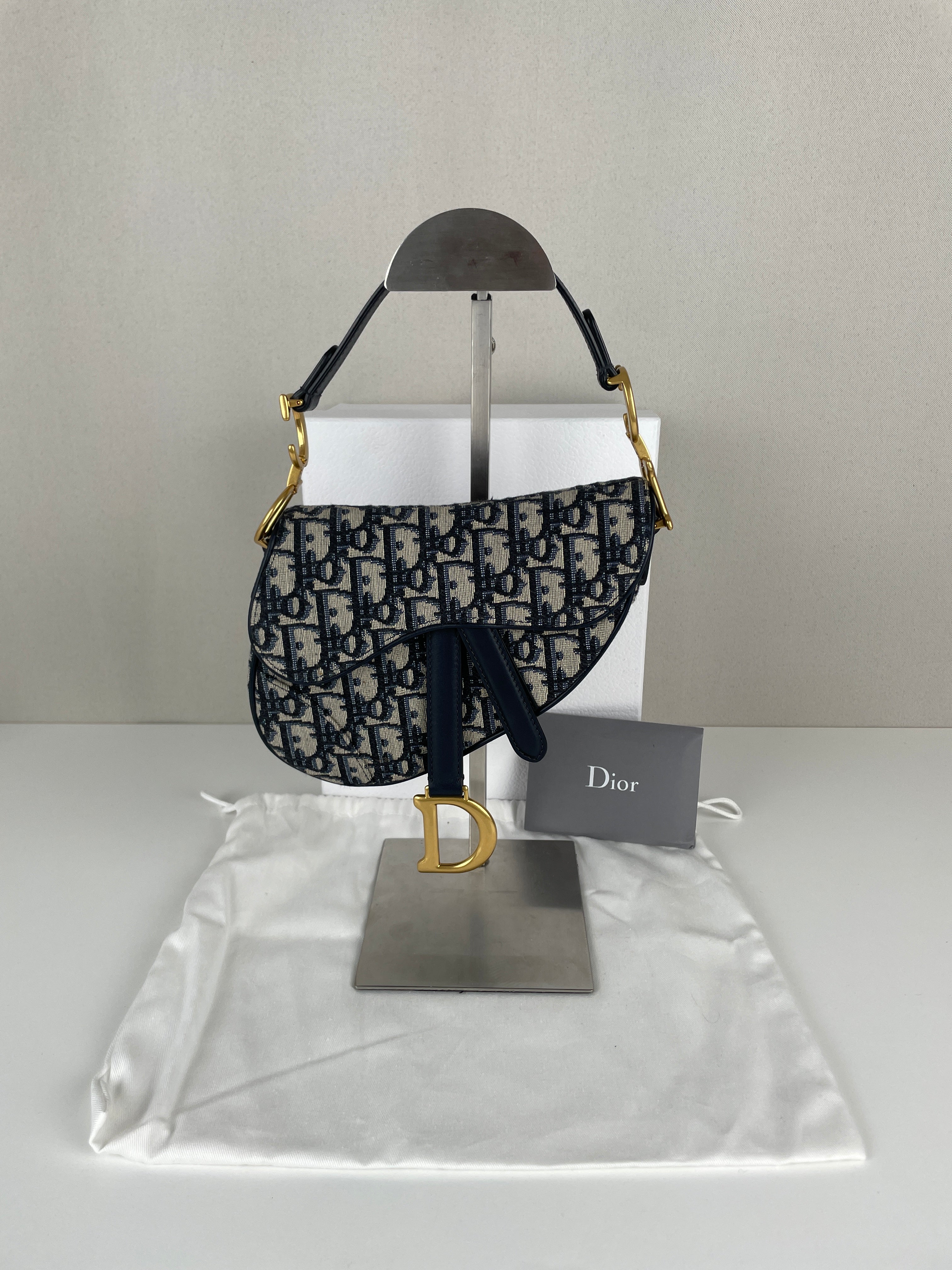 Dior Saddle bag 希少 Dior サドルバッグ Mini Saddle Dior oblique blue – bamluxurystore