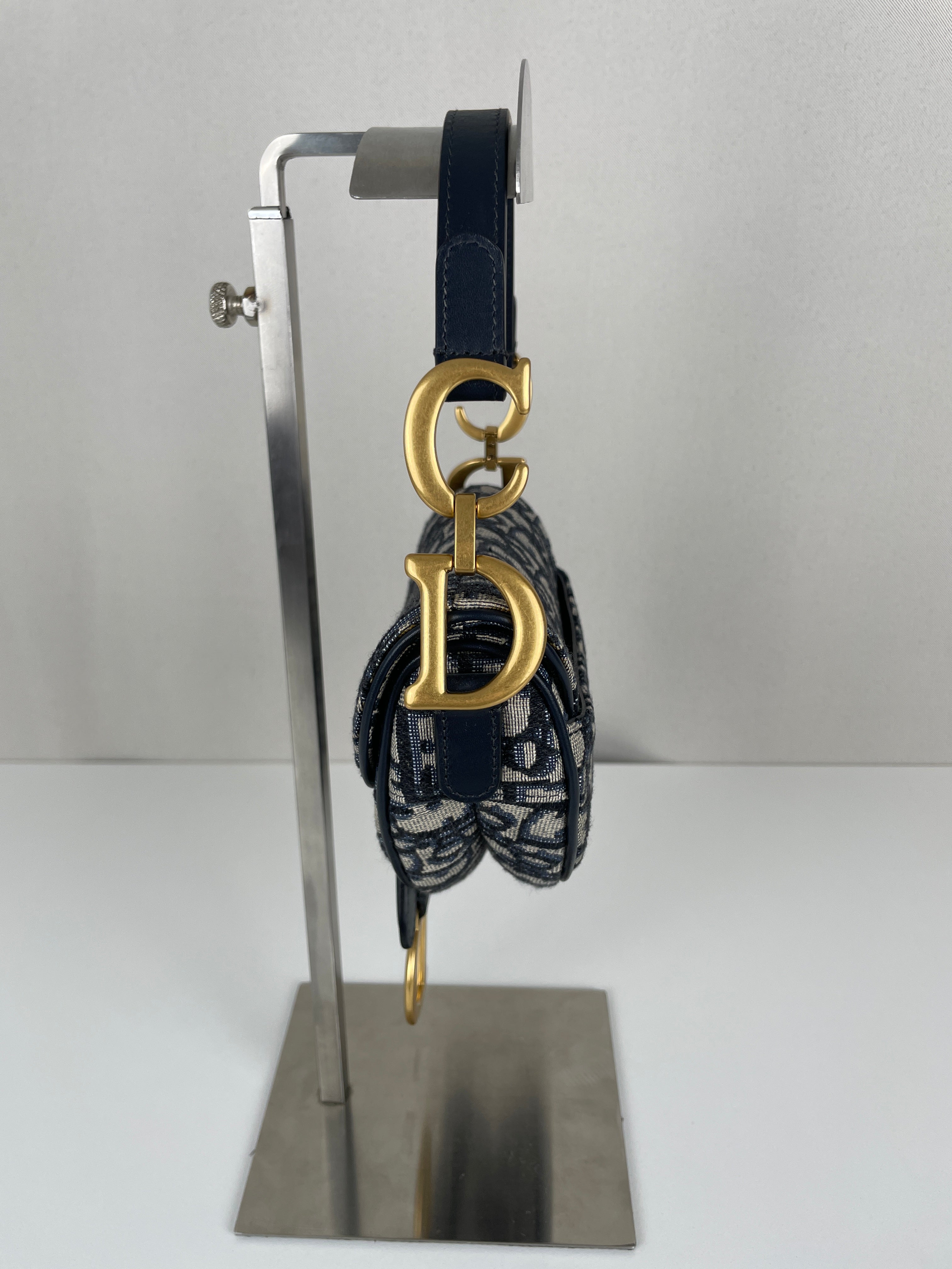 Mini Saddle Dior oblique blue – bamluxurystore