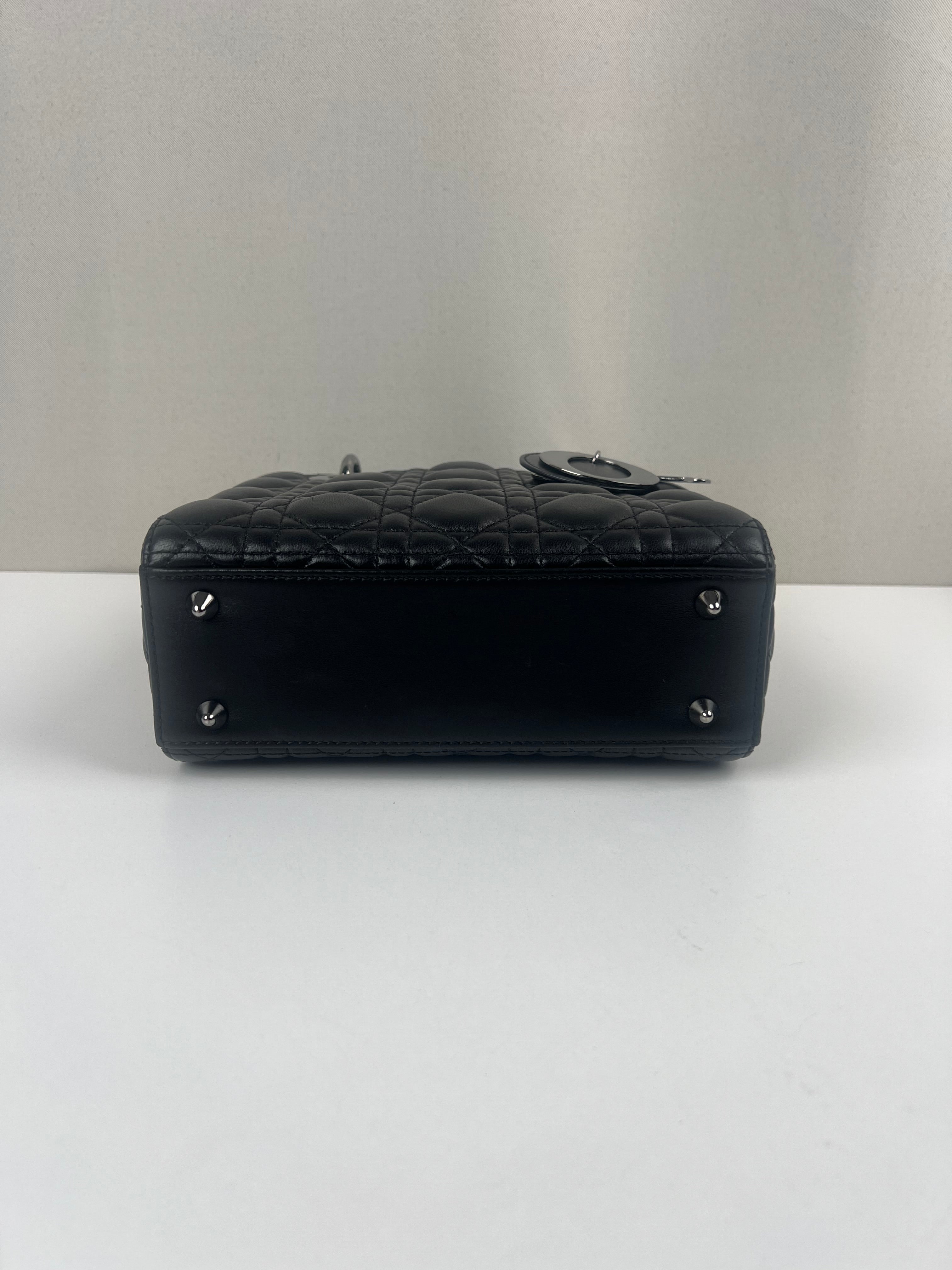 Lady Dior Black Small black hardware – bamluxurystore