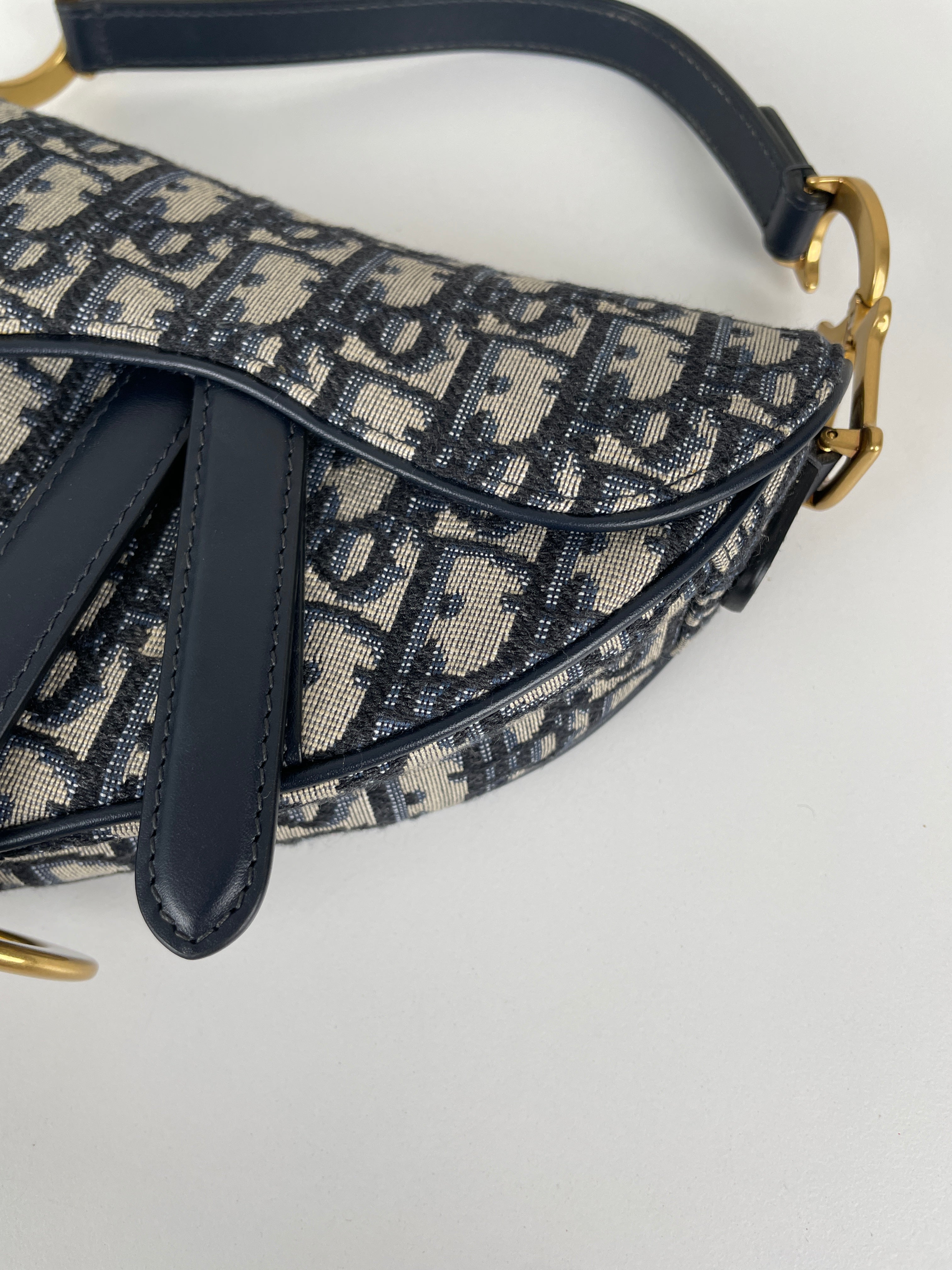 Mini Saddle Dior oblique blue – bamluxurystore