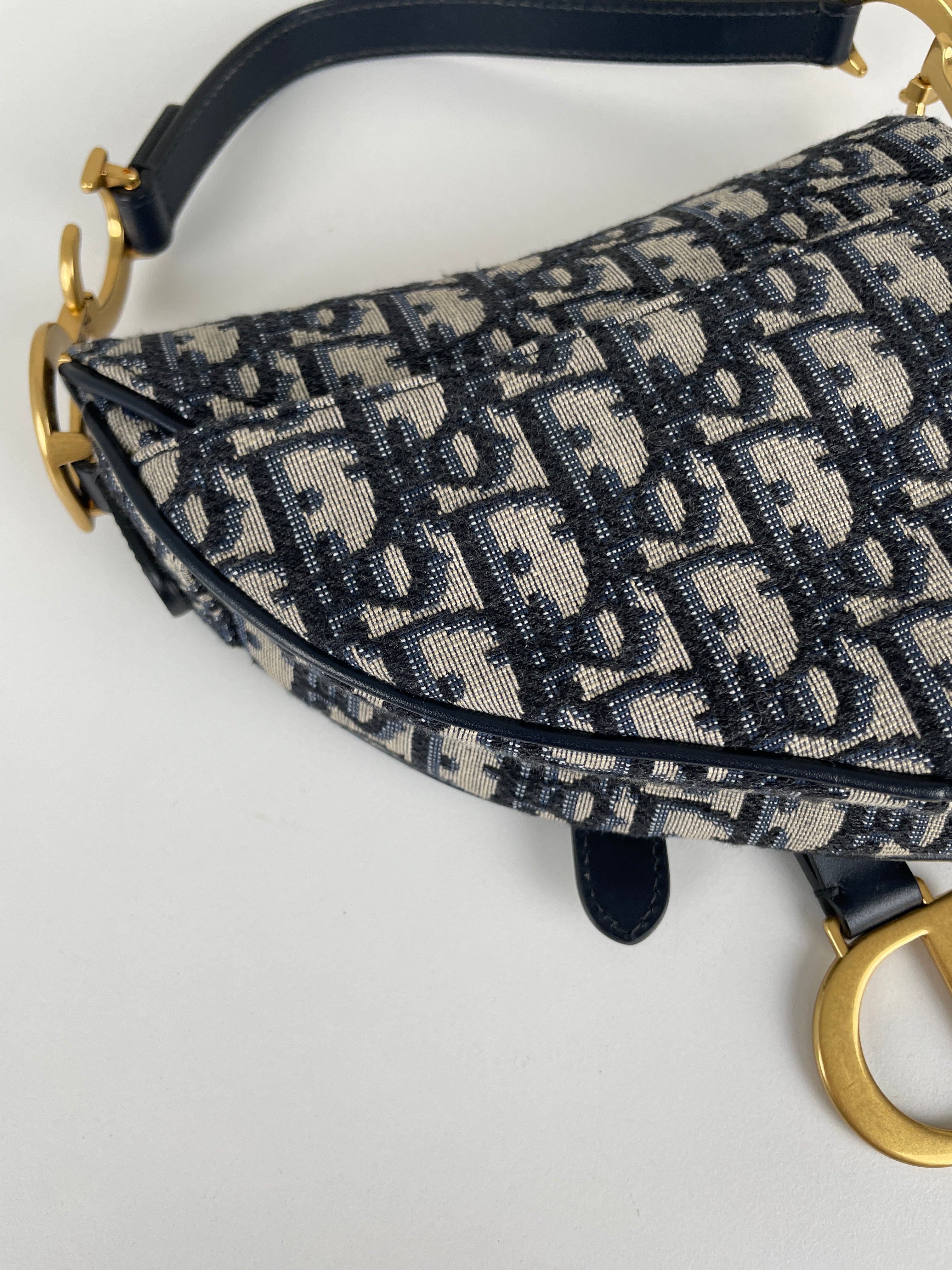 Mini Saddle Dior oblique blue – bamluxurystore