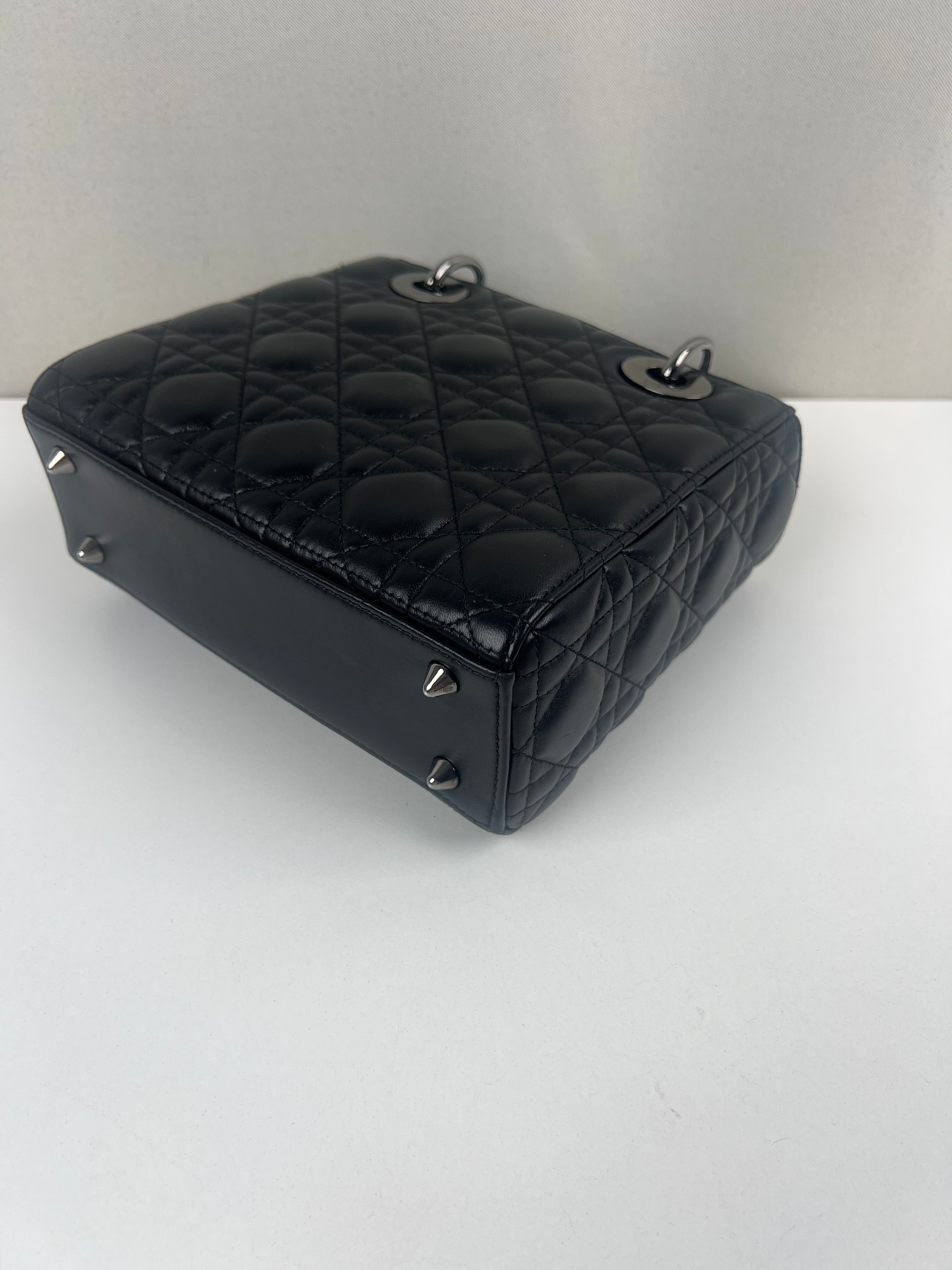 Lady Dior Black Small black hardware – bamluxurystore