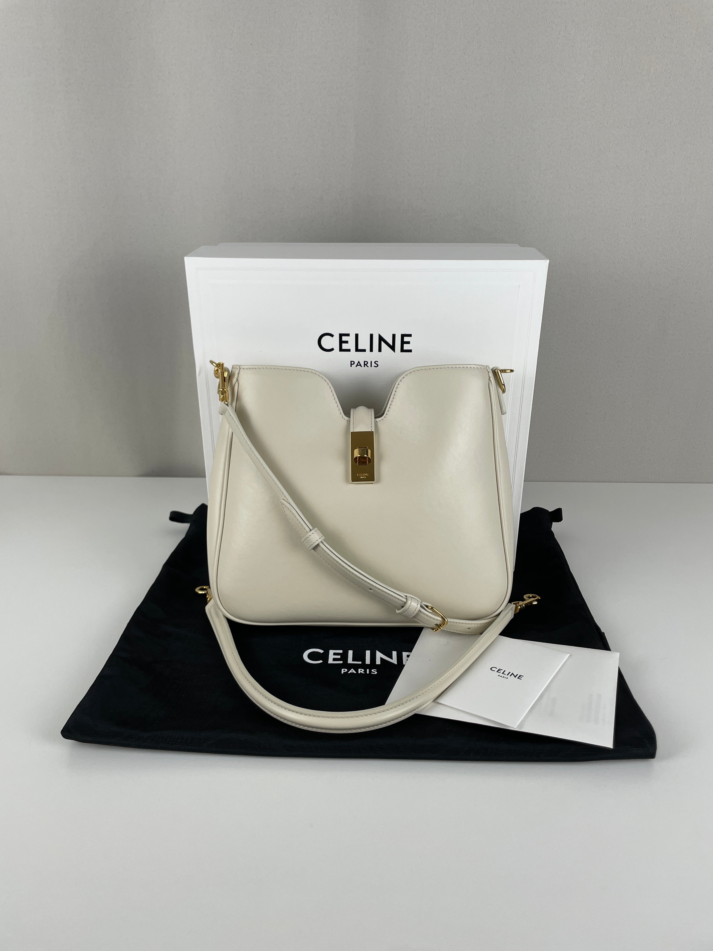 Céline small Camille 16 beige cream leather – bamluxurystore
