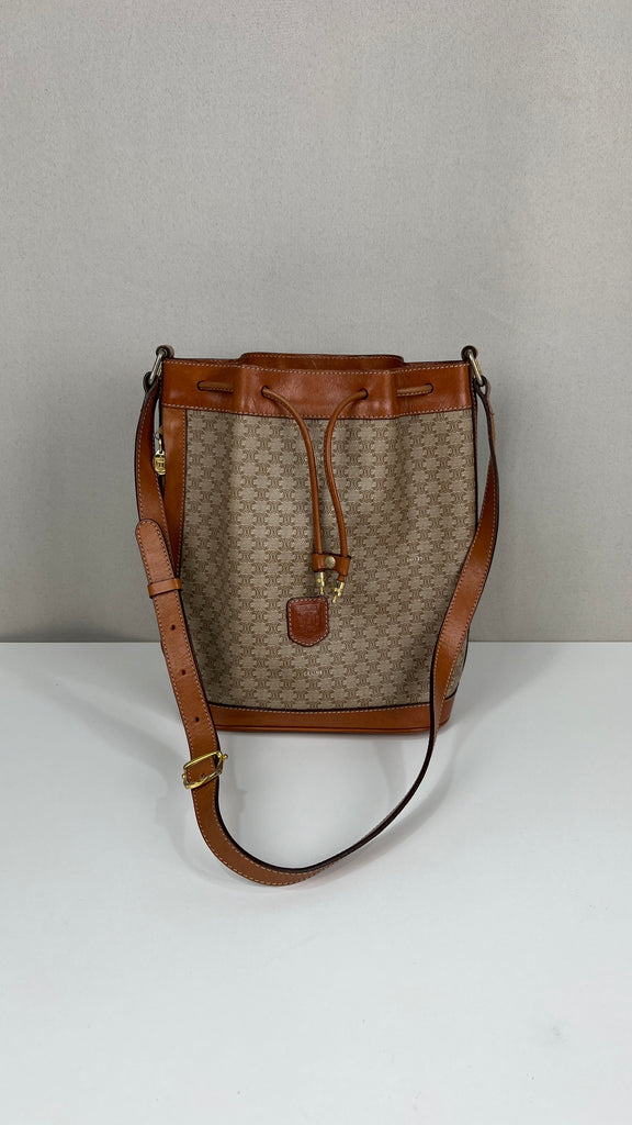 Sac Seau Céline en Toile Macadam Beige