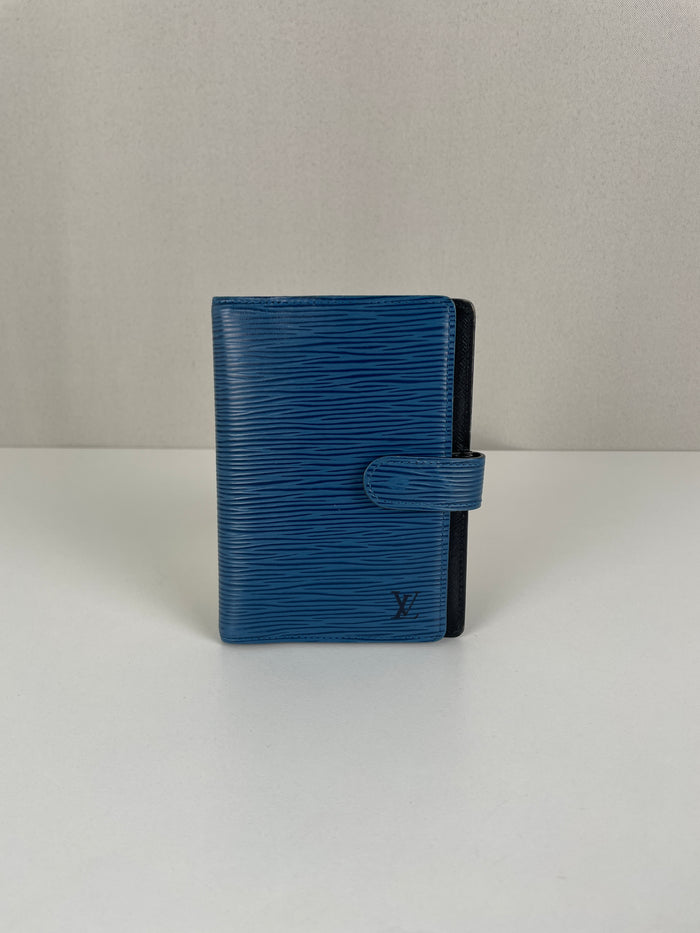 Louis Vuitton Agenda PM blue epi leather