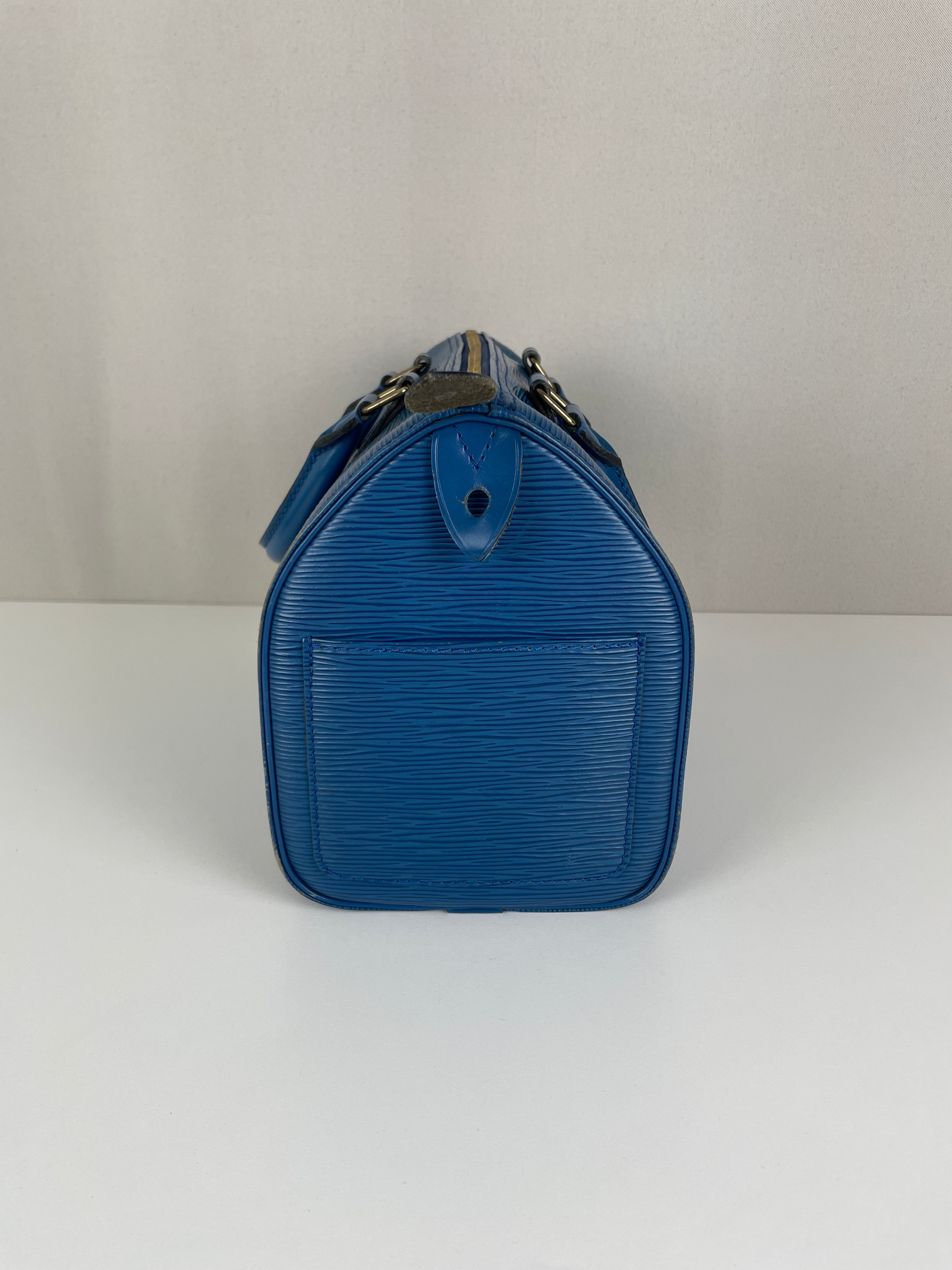 Louis Vuitton Speedy 25 Epi blue Leather – bamluxurystore