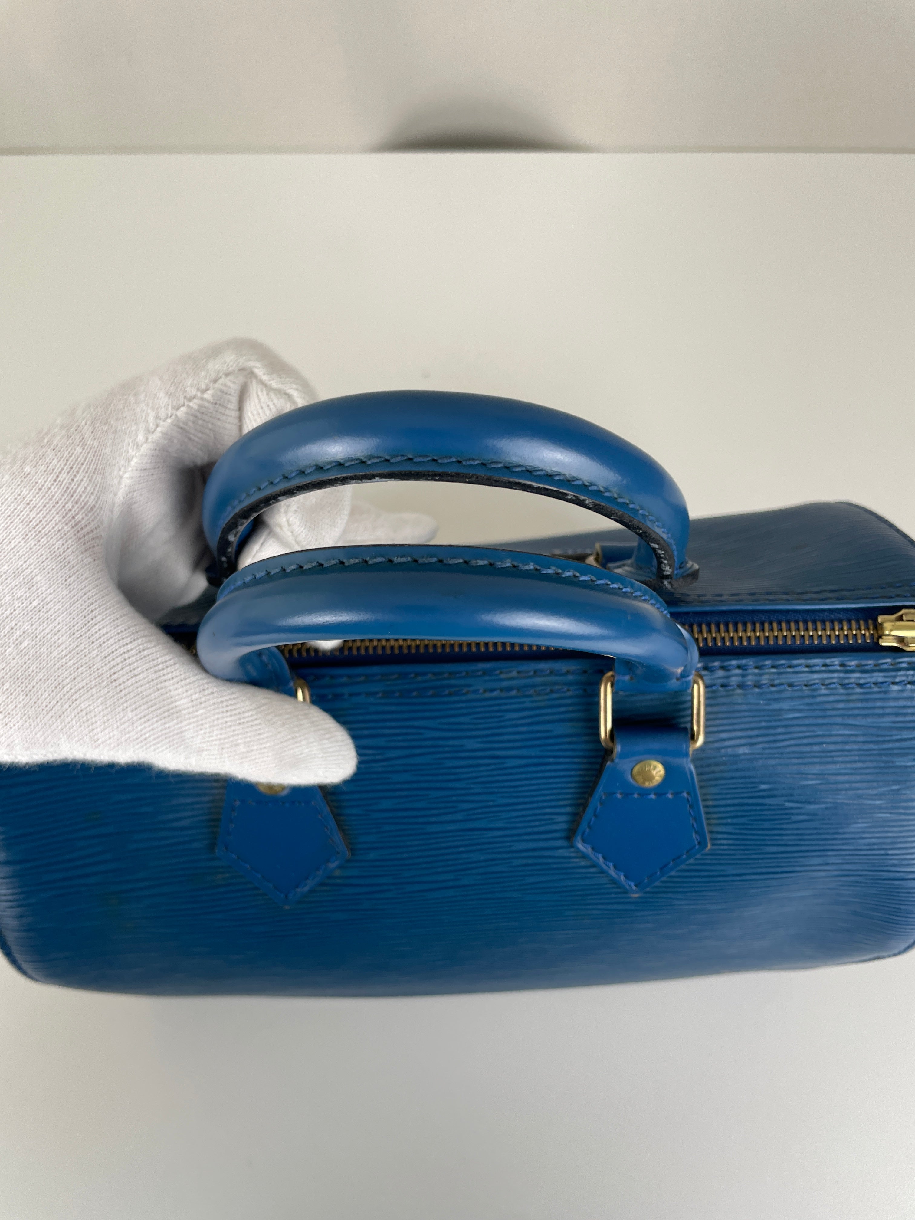 Louis Vuitton Speedy 25 Epi blue Leather – bamluxurystore