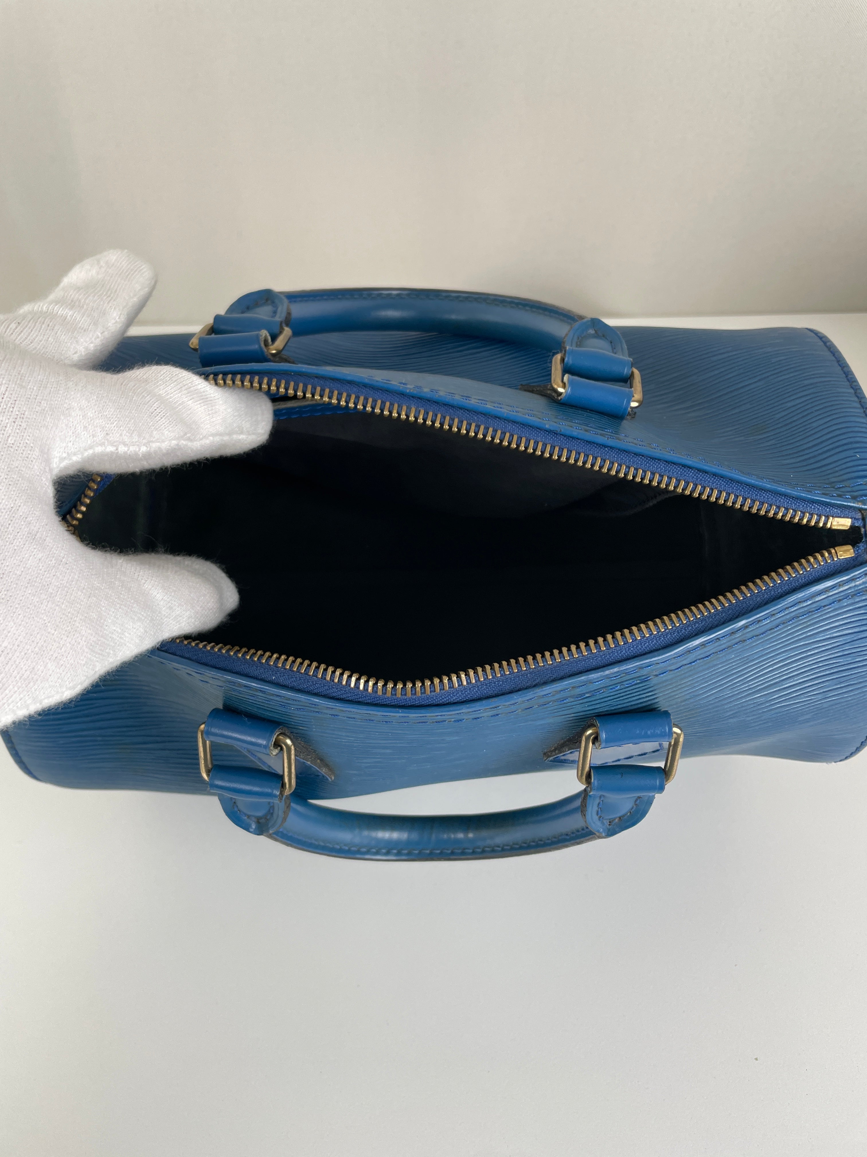 Louis Vuitton Speedy 25 Epi blue Leather – bamluxurystore