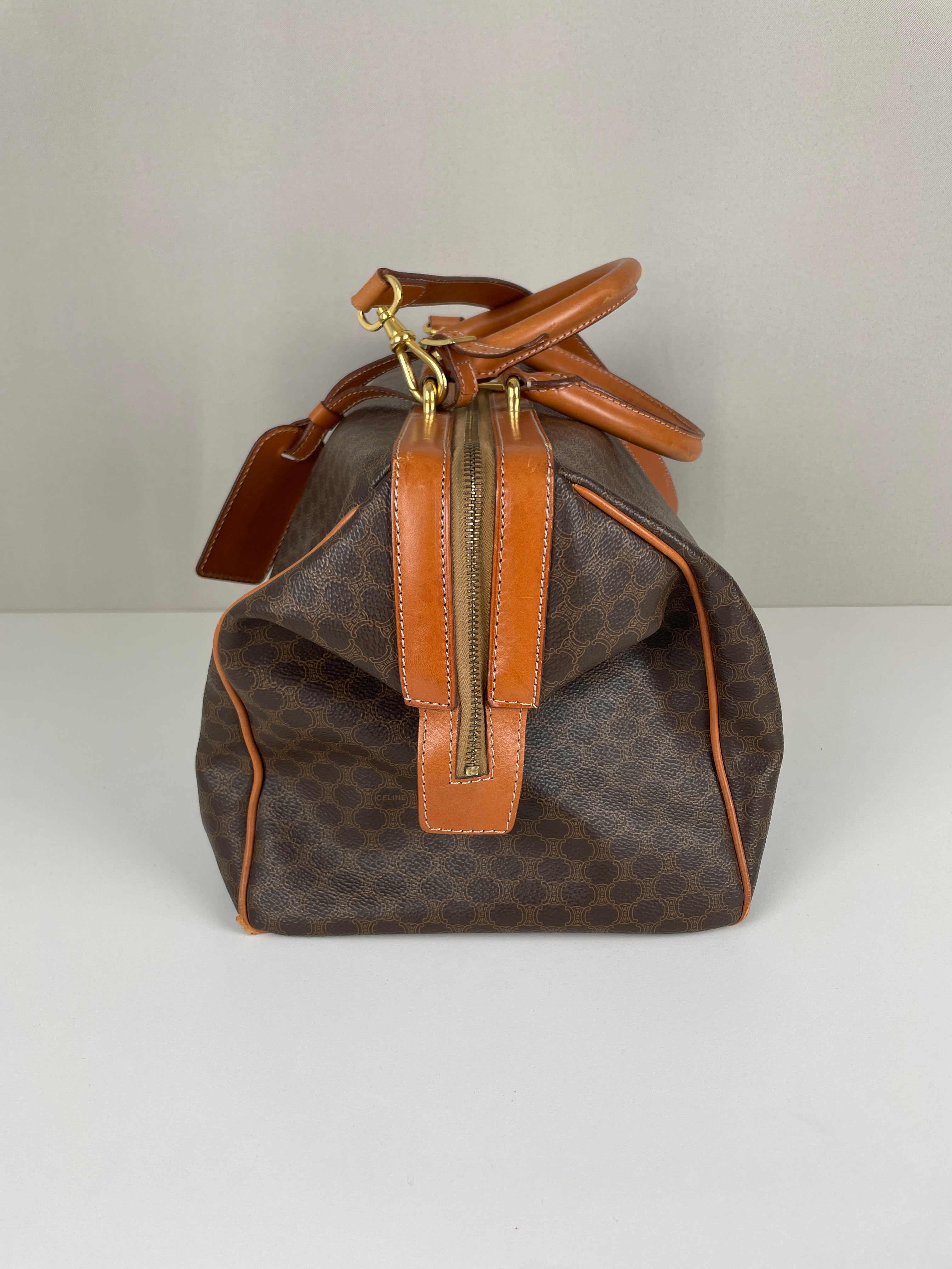 バッグ CELINE Macadam Unisex Travel Handbag Céline travel bag macadam with strap – bamluxurystore