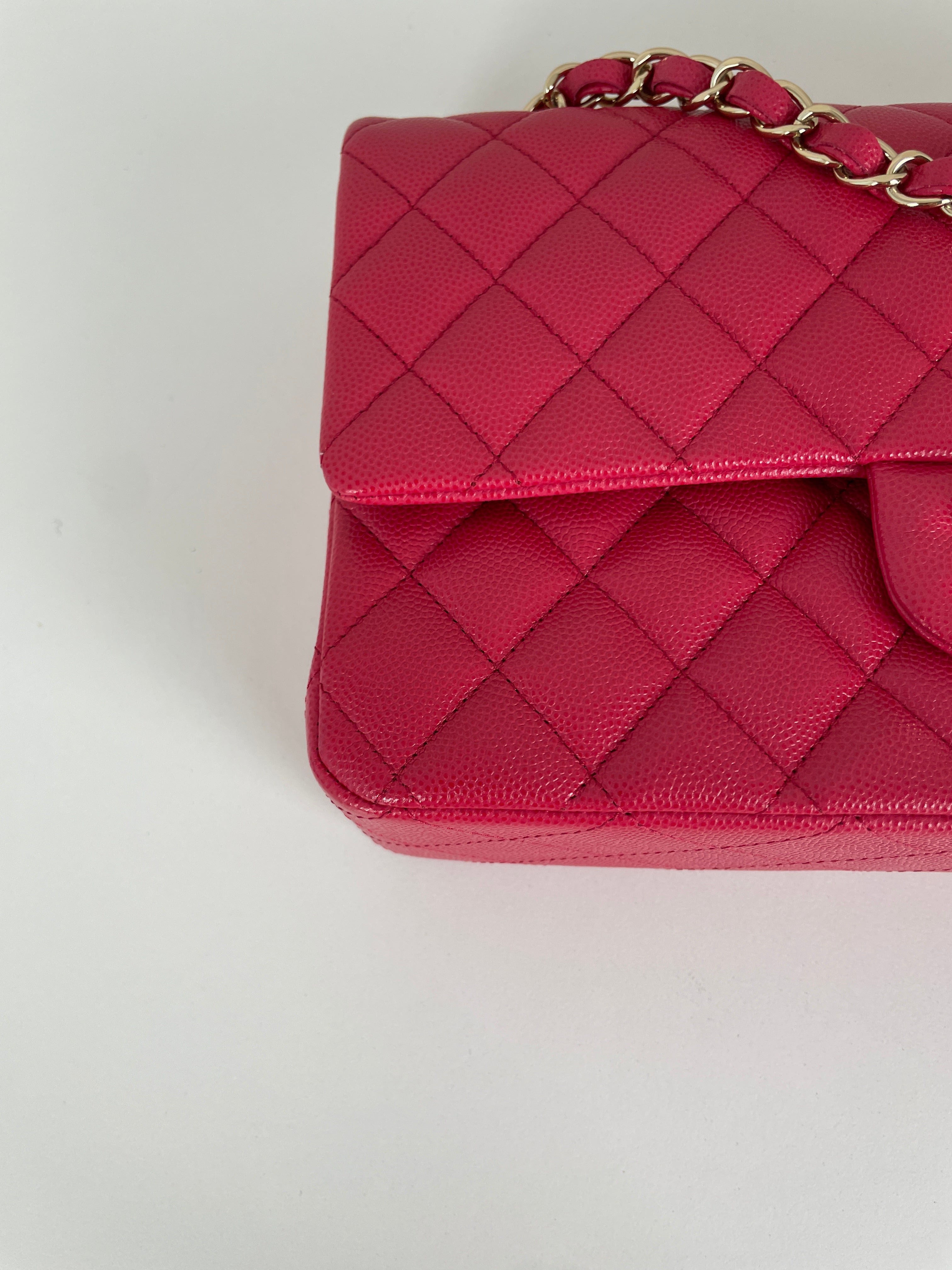 Chanel Timeless medium 25 pink grained caviar leather champagne