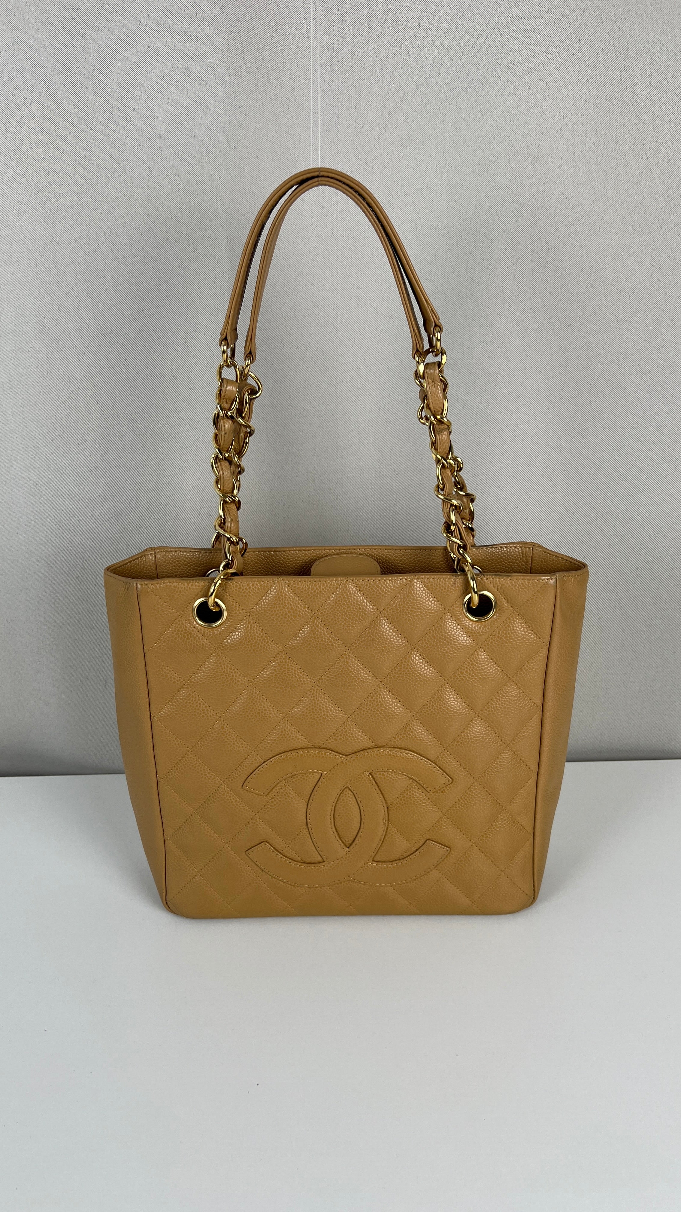 Chanel Beige Tote Caviar Leather Beige