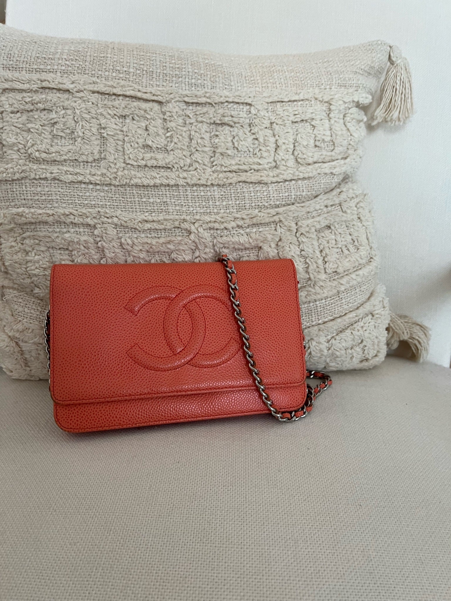 Chanel WOC Wallet on Chain Orange